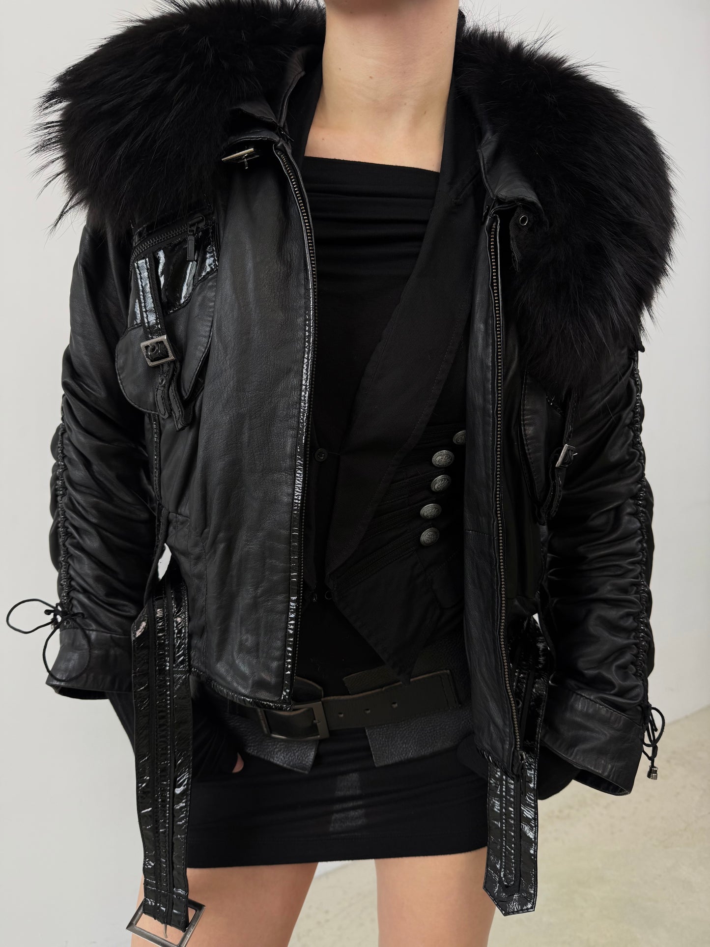 Vintage leather jacket TWINKLING GLOBAL