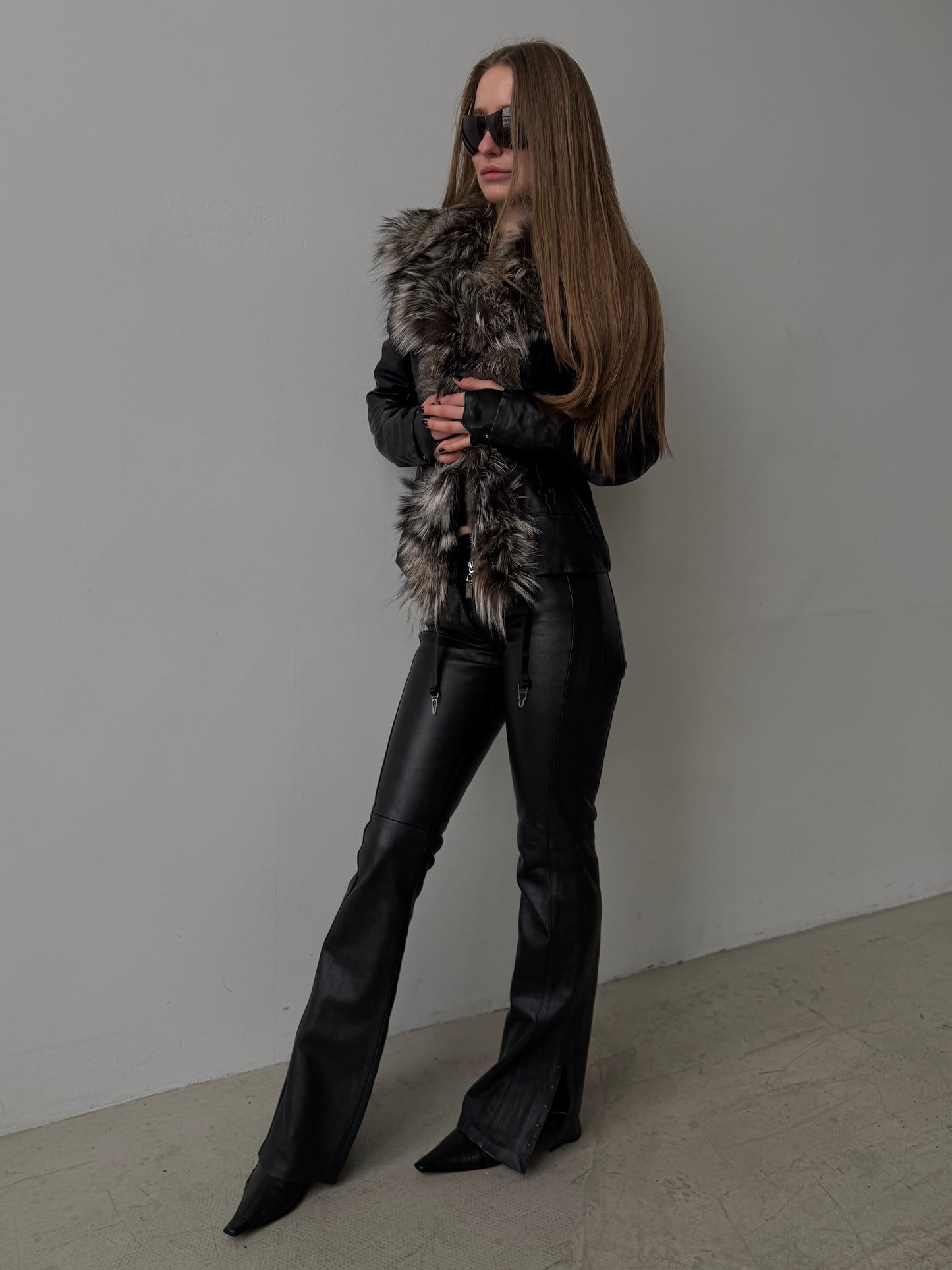 Vintage leather jacket TWINKLING GLOBAL