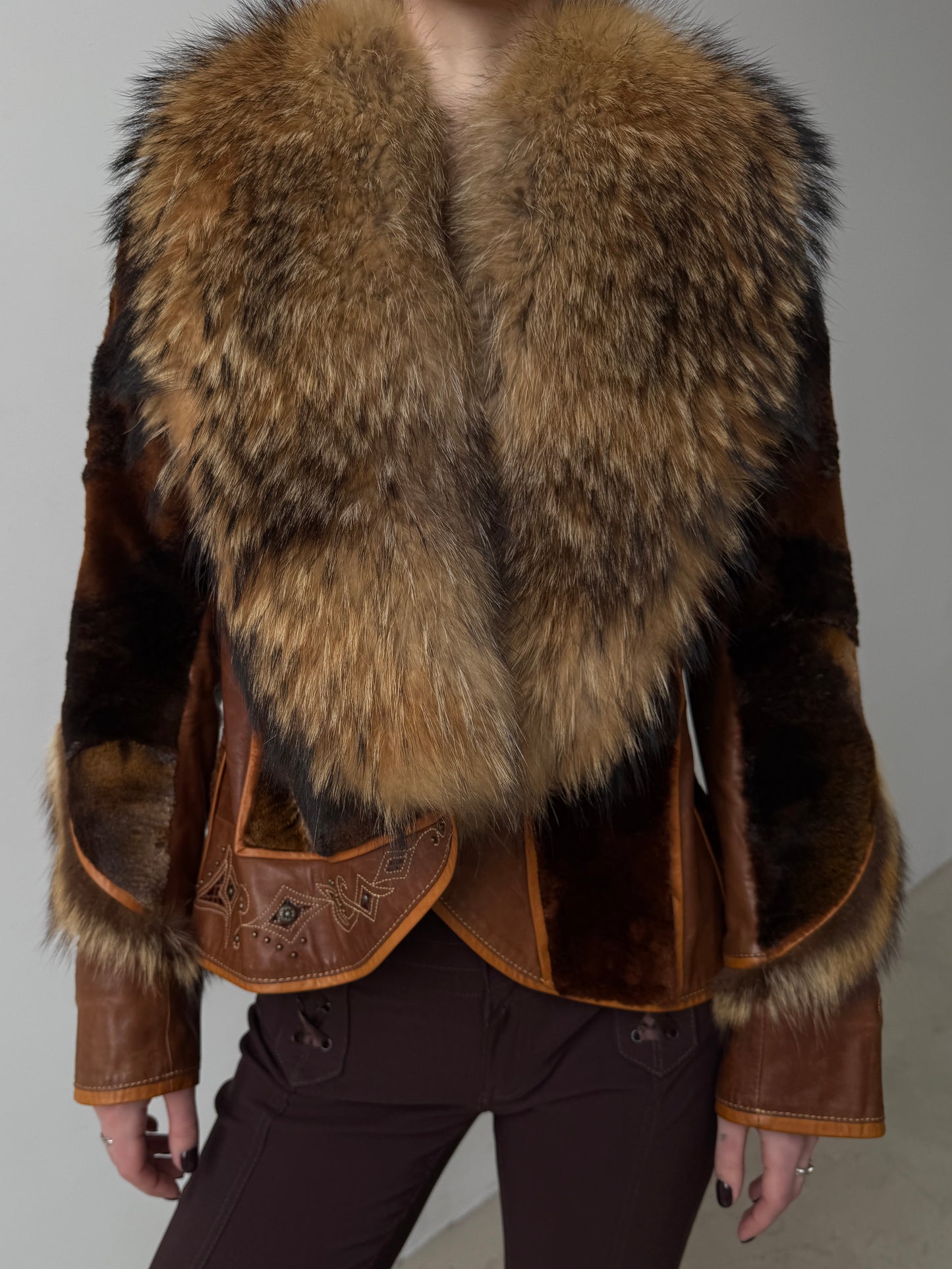 Vintage leather jacket TWINKLING GLOBAL