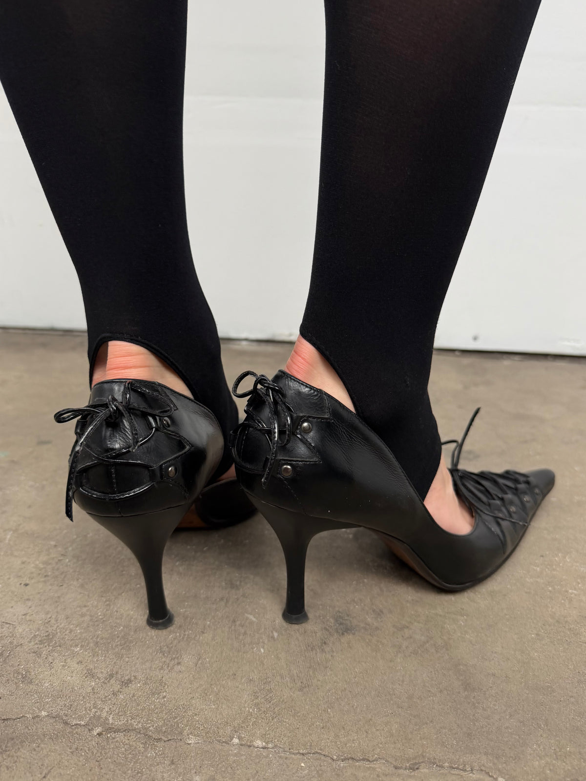 Leather lace-up heels TWINKLING GLOBAL