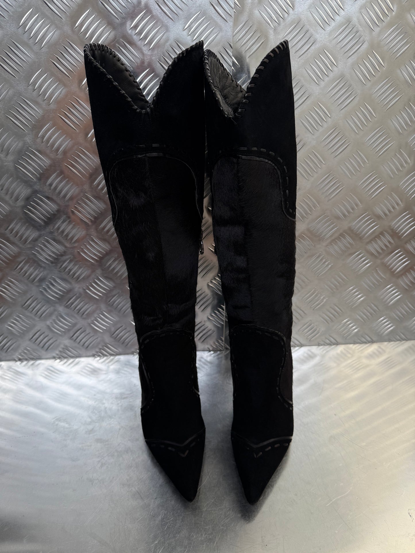 Vintage suede leather boots Twinkling Global