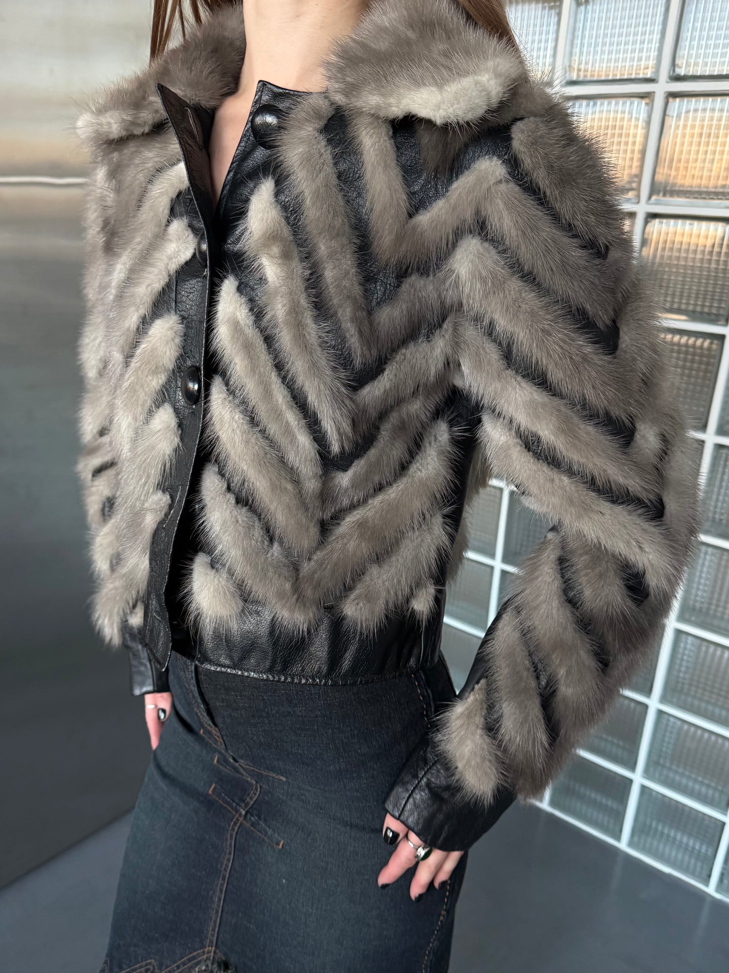 Vintage leather jacket Twinkling Global