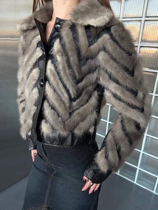 Vintage leather jacket Twinkling Global