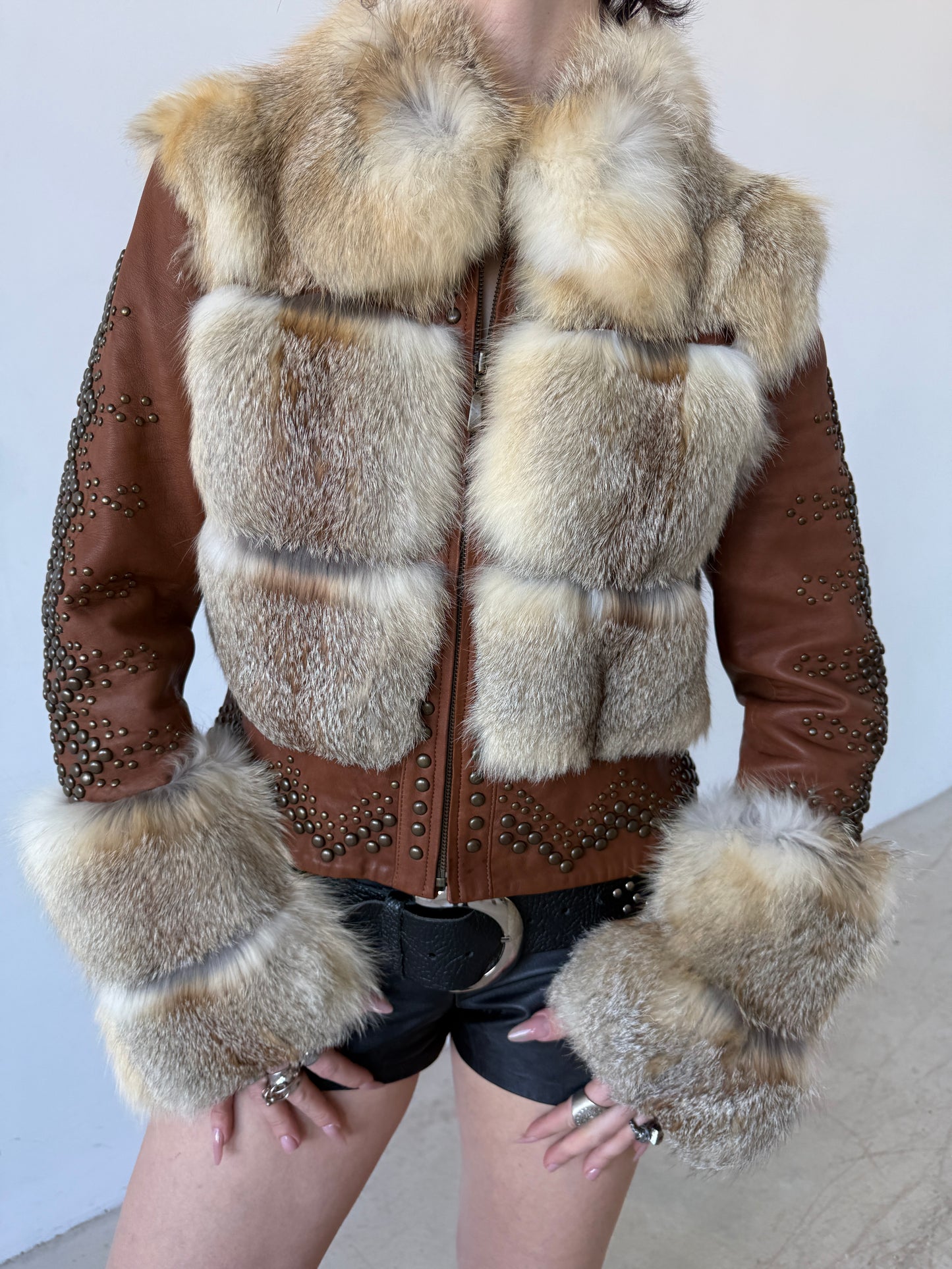 Vintage leather jacket TWINKLING GLOBAL