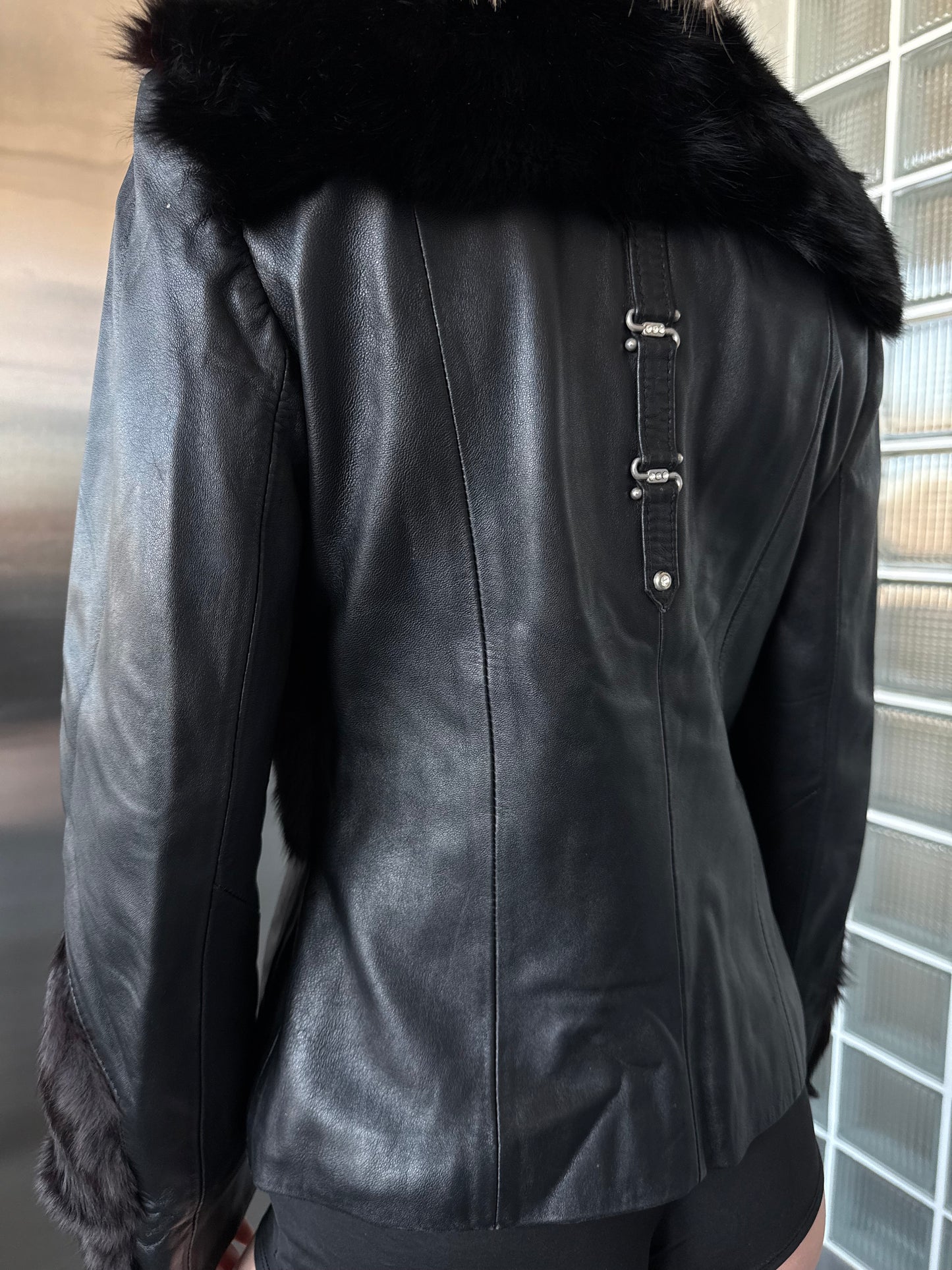 Vintage leather jacket TWINKLING GLOBAL
