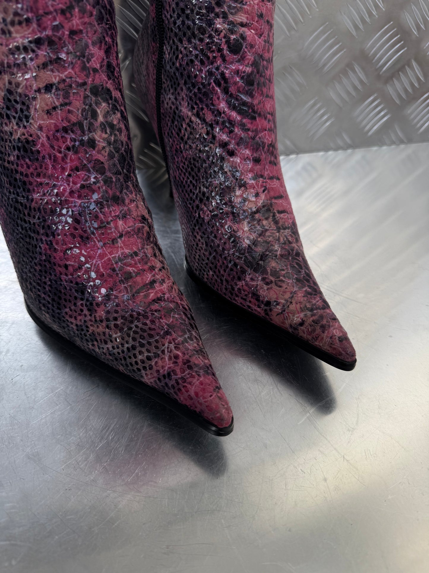 Vintage Italy leather boots Twinkling Global