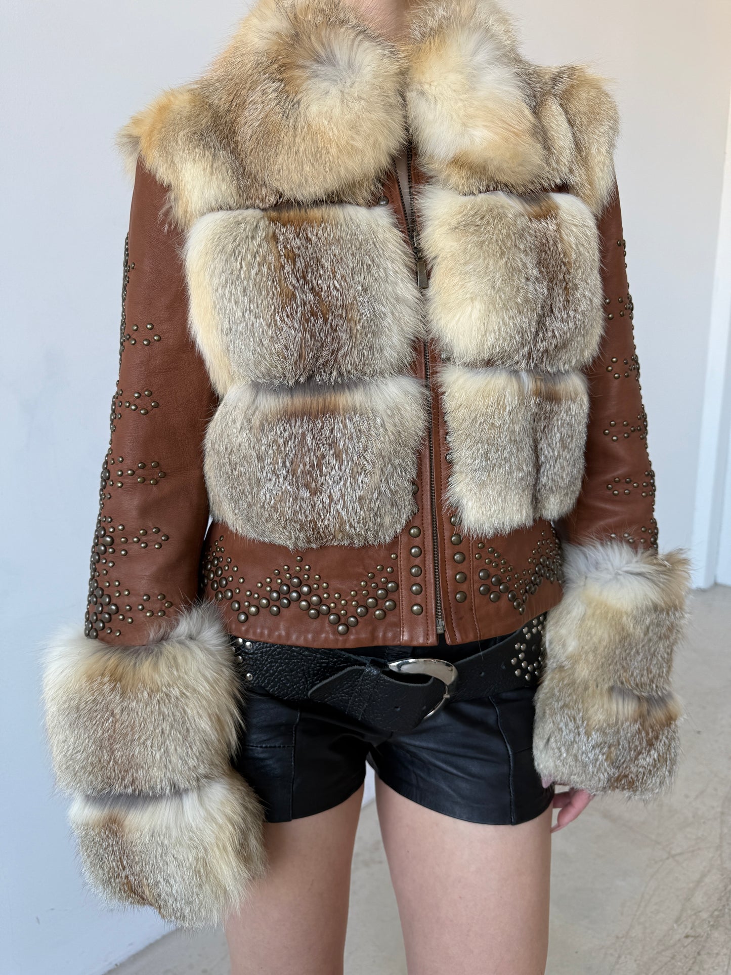 Vintage leather jacket TWINKLING GLOBAL