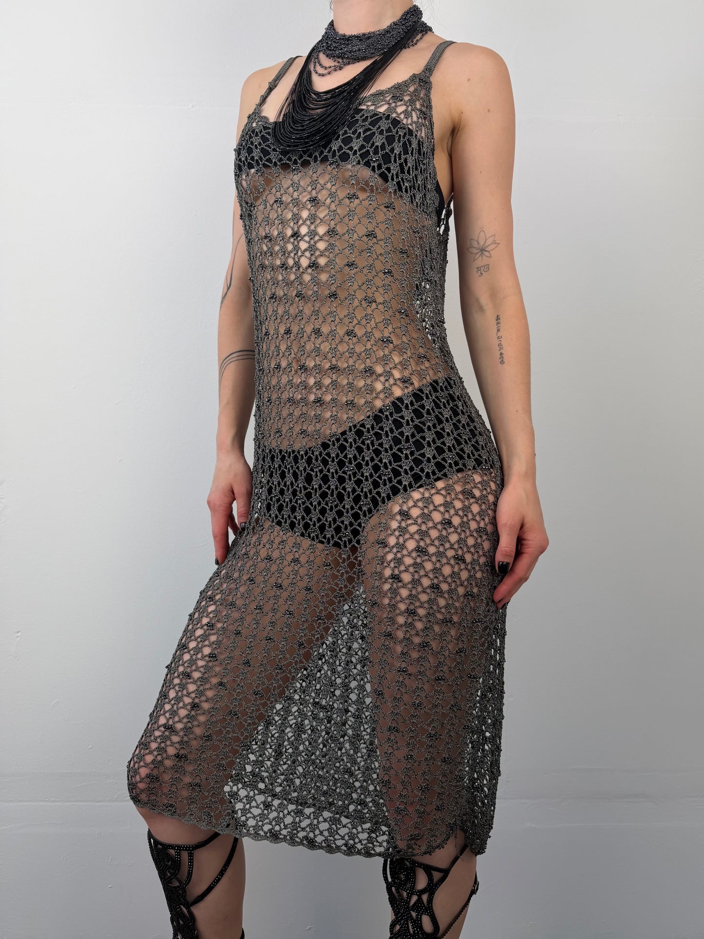 Vintage beaded chainmail dress TWINKLING GLOBAL