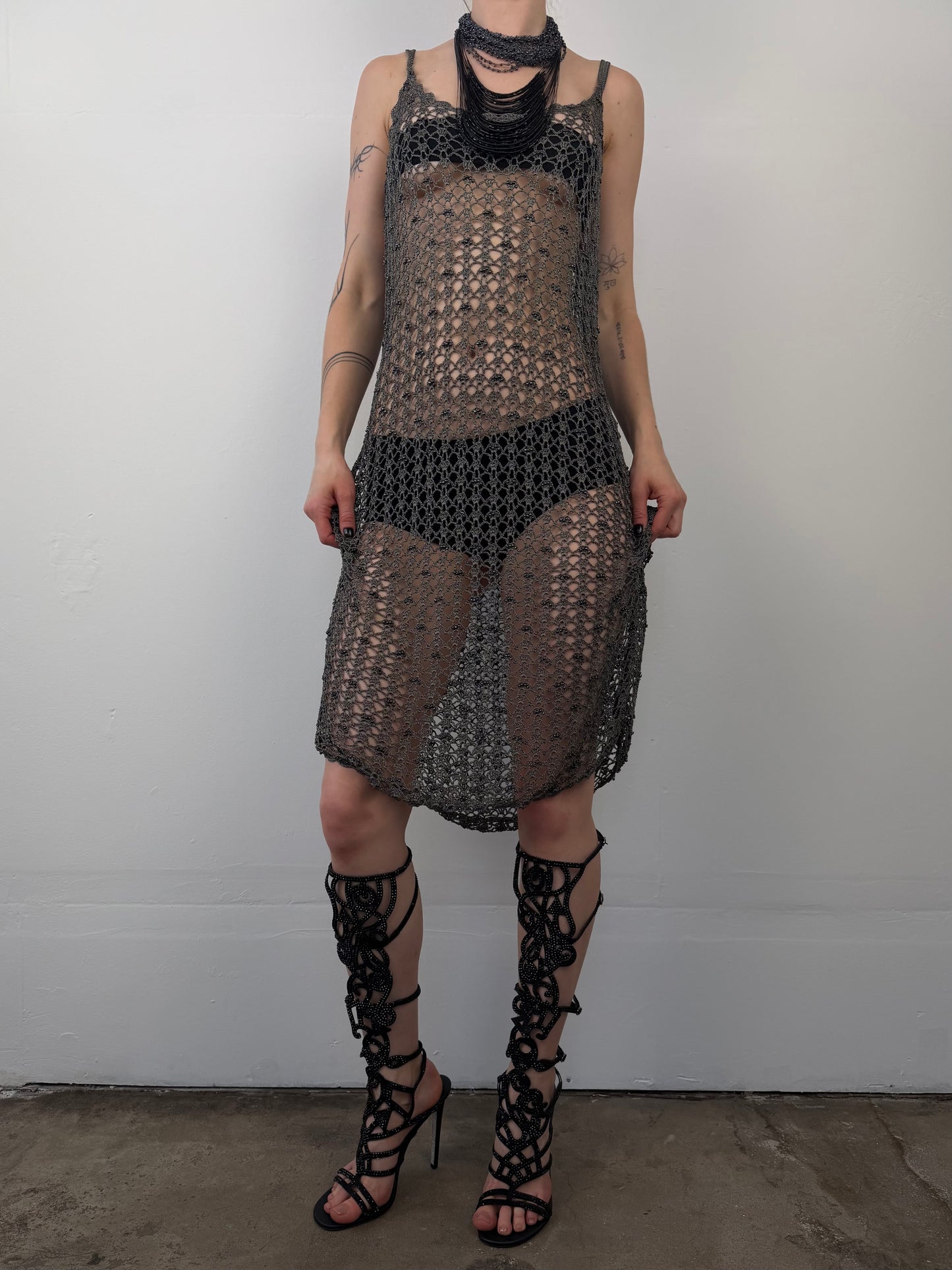 Vintage beaded chainmail dress TWINKLING GLOBAL