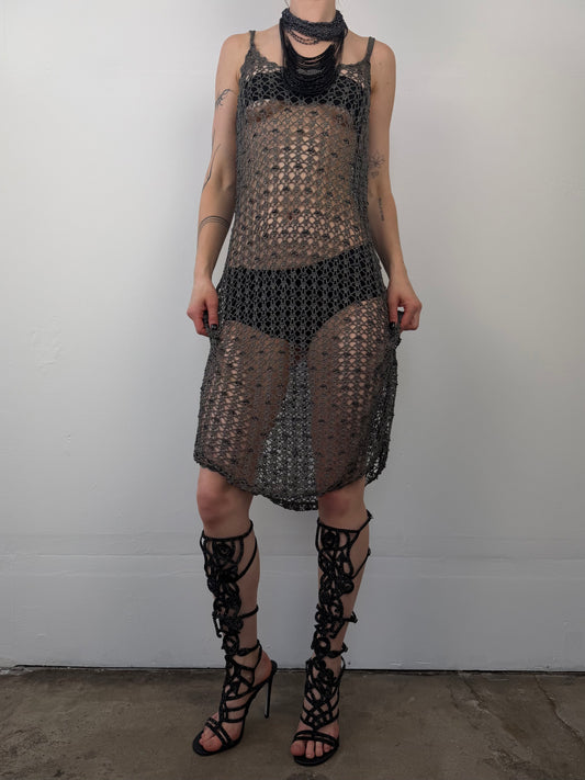Vintage beaded chainmail dress TWINKLING GLOBAL