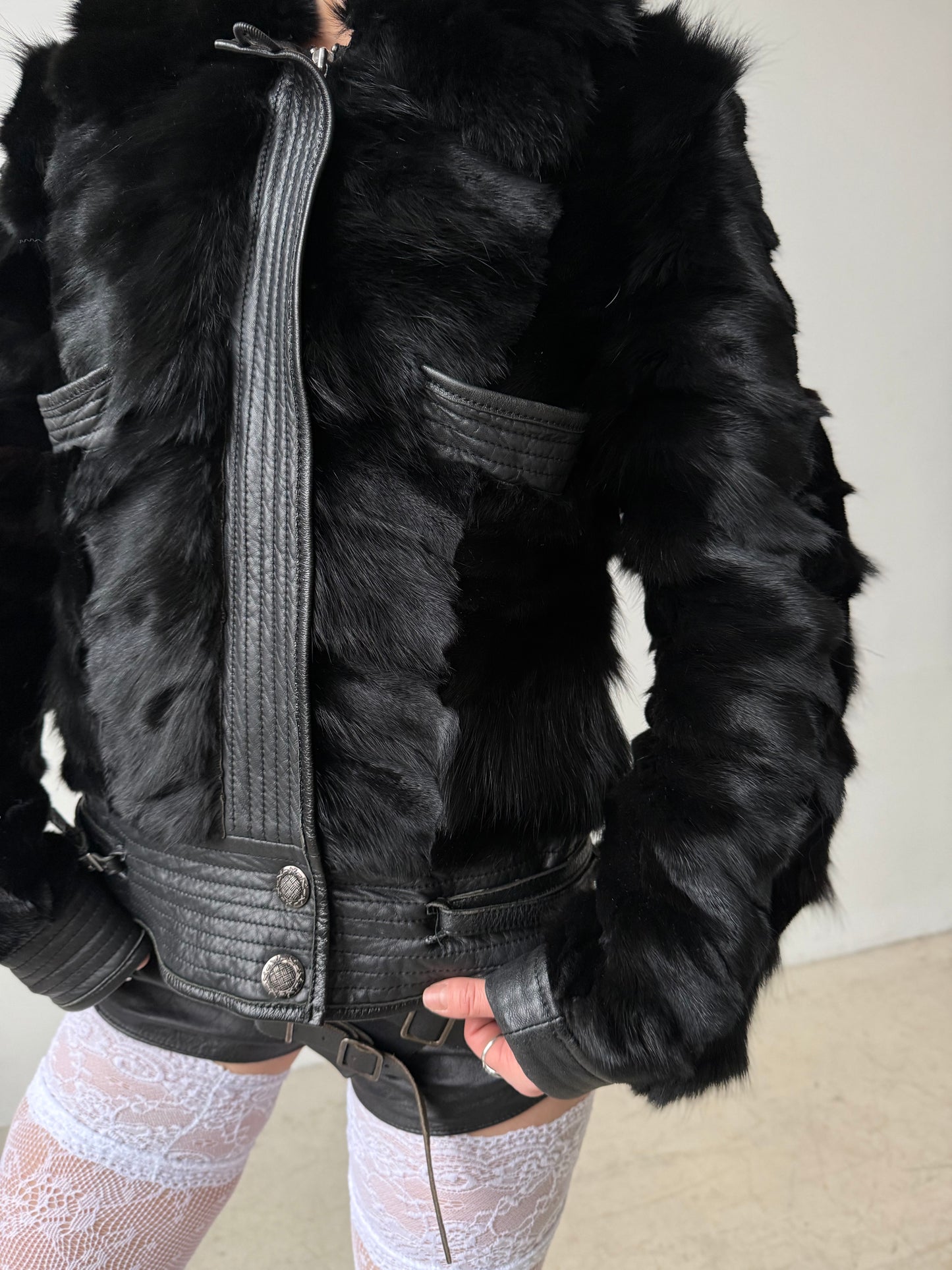 Vintage leather jacket TWINKLING GLOBAL