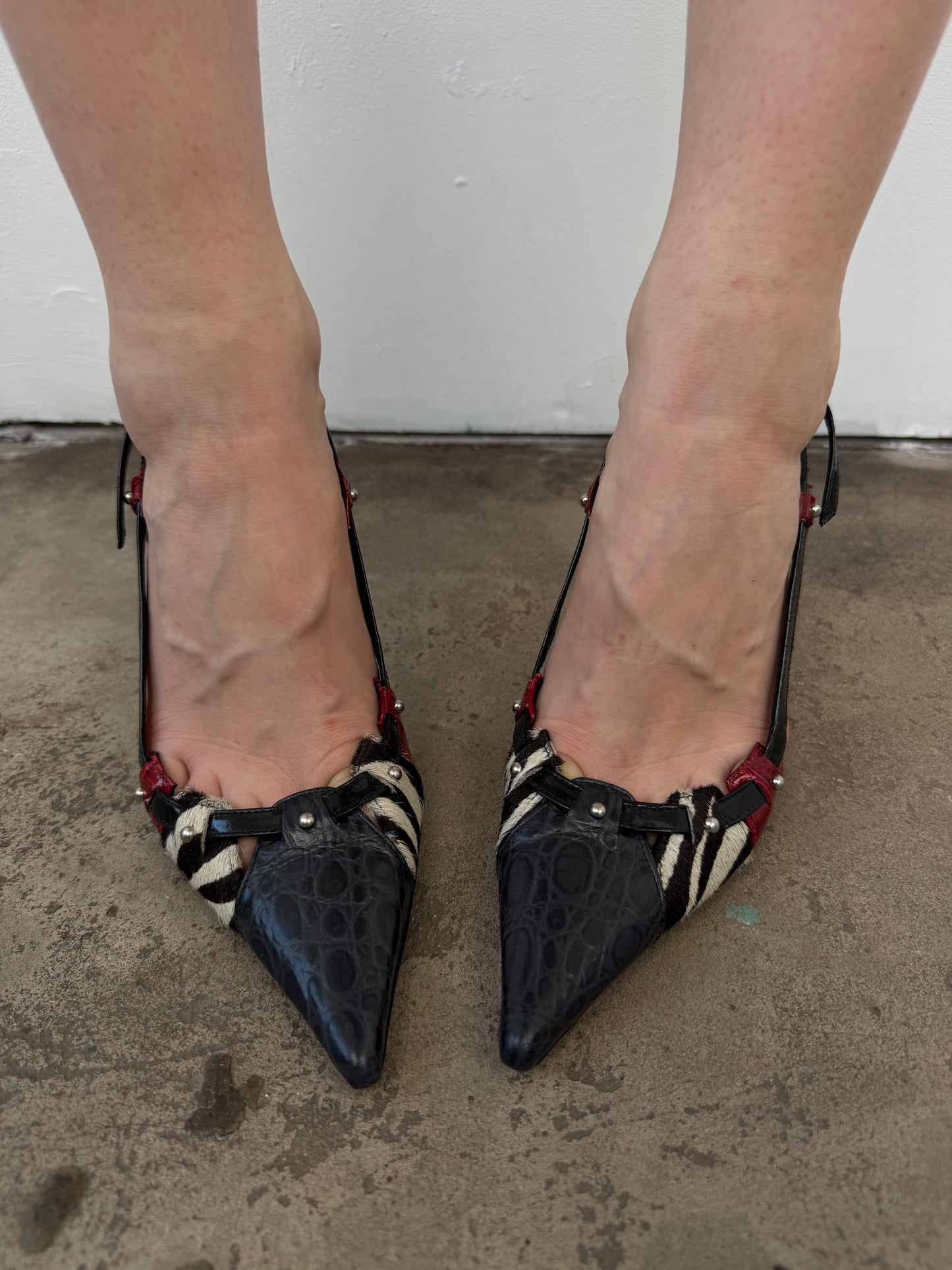 Vintage Italian slingback heels TWINKLING GLOBAL