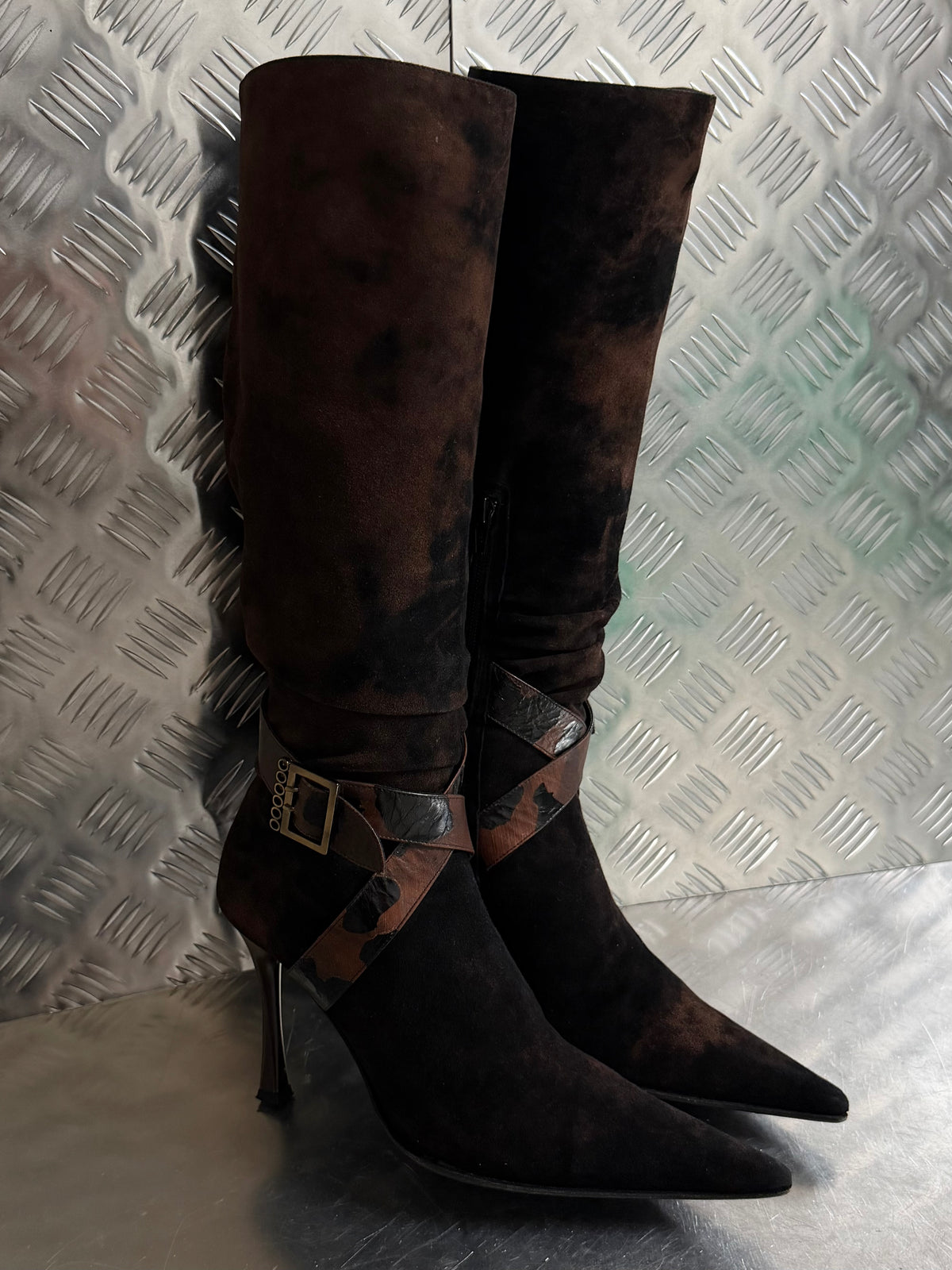 Vintage Loretta Pettinari pointed suede boots TWINKLING GLOBAL