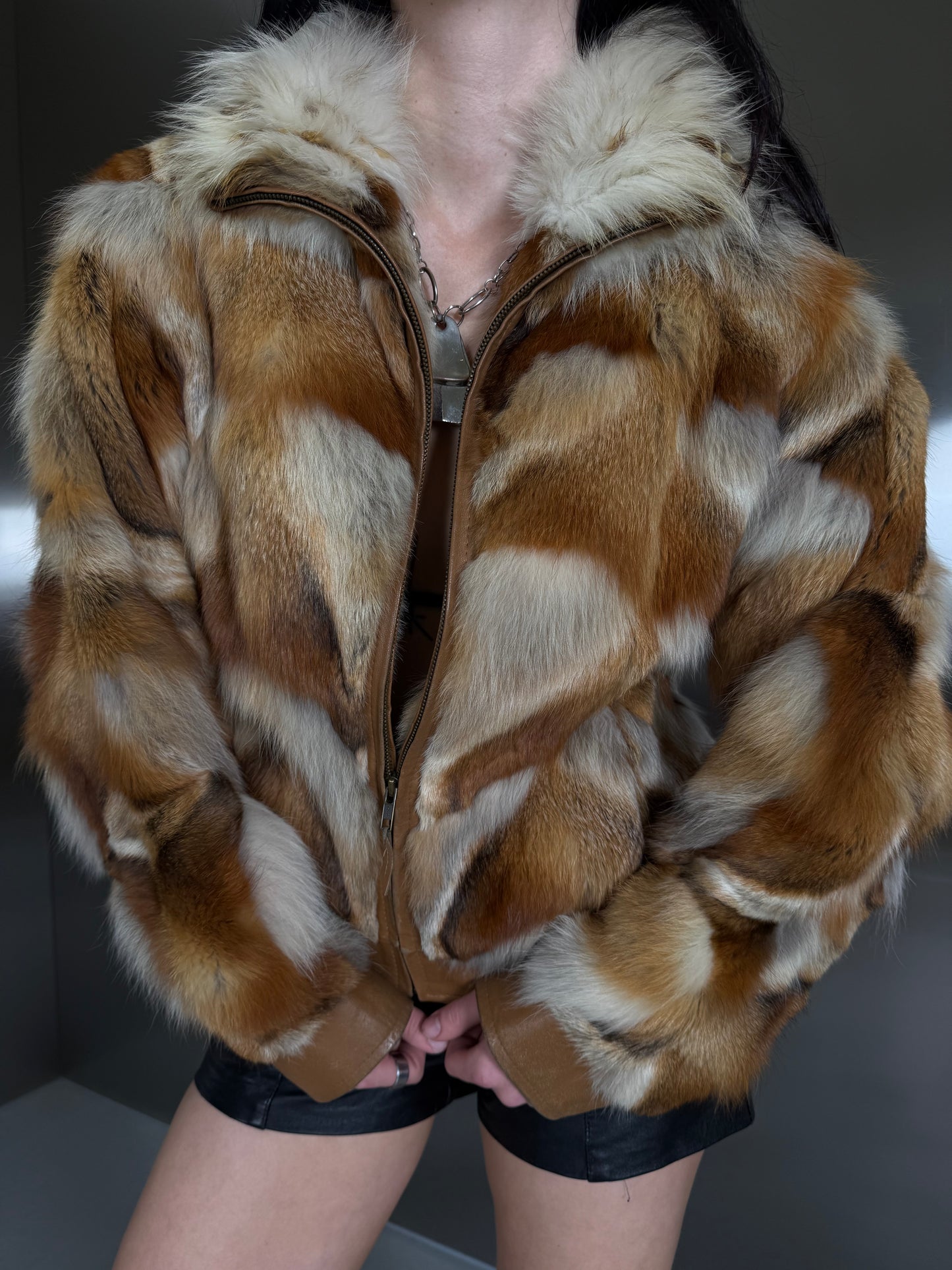 Vintage leather jacket TWINKLING GLOBAL
