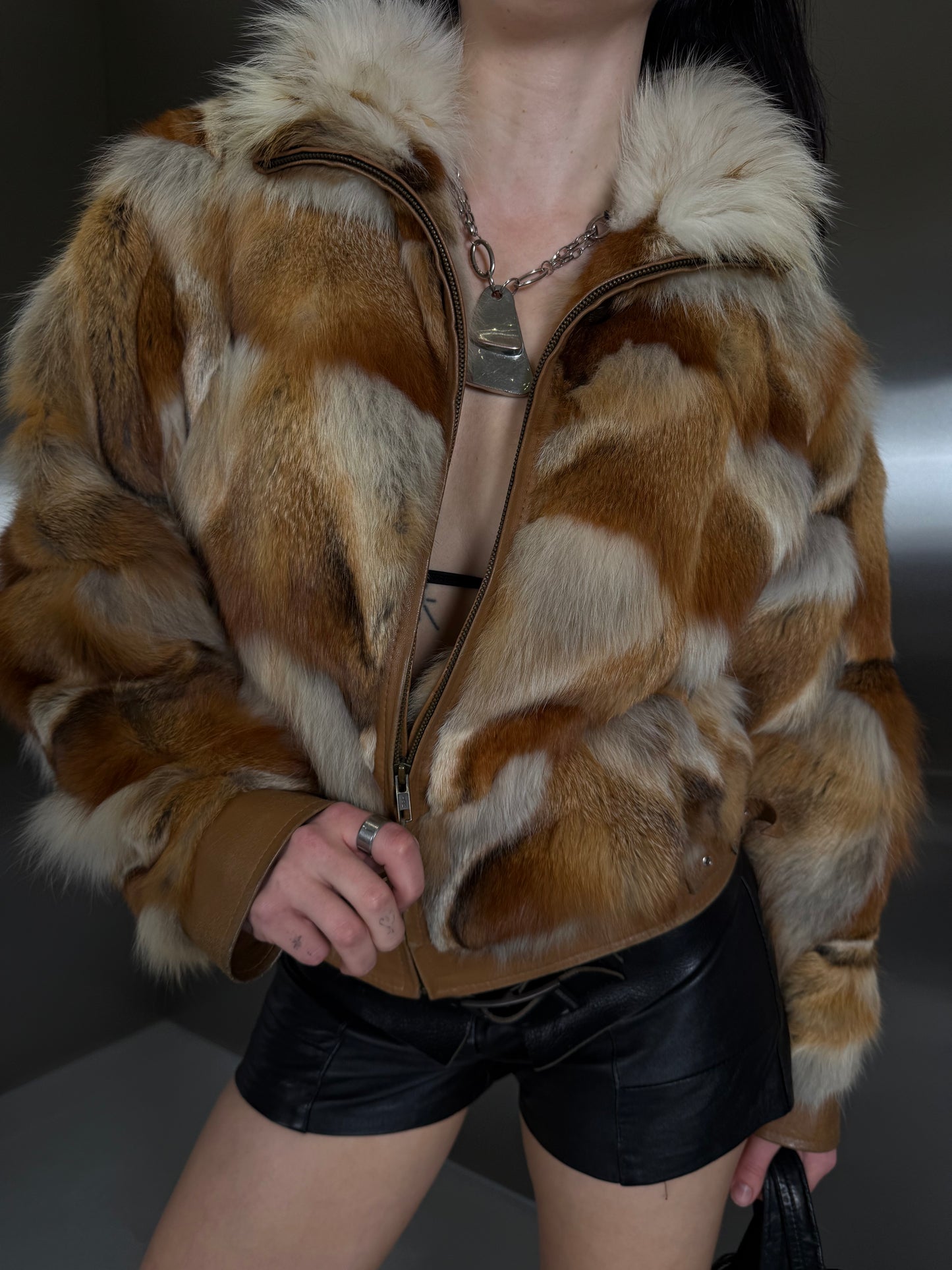 Vintage leather jacket TWINKLING GLOBAL