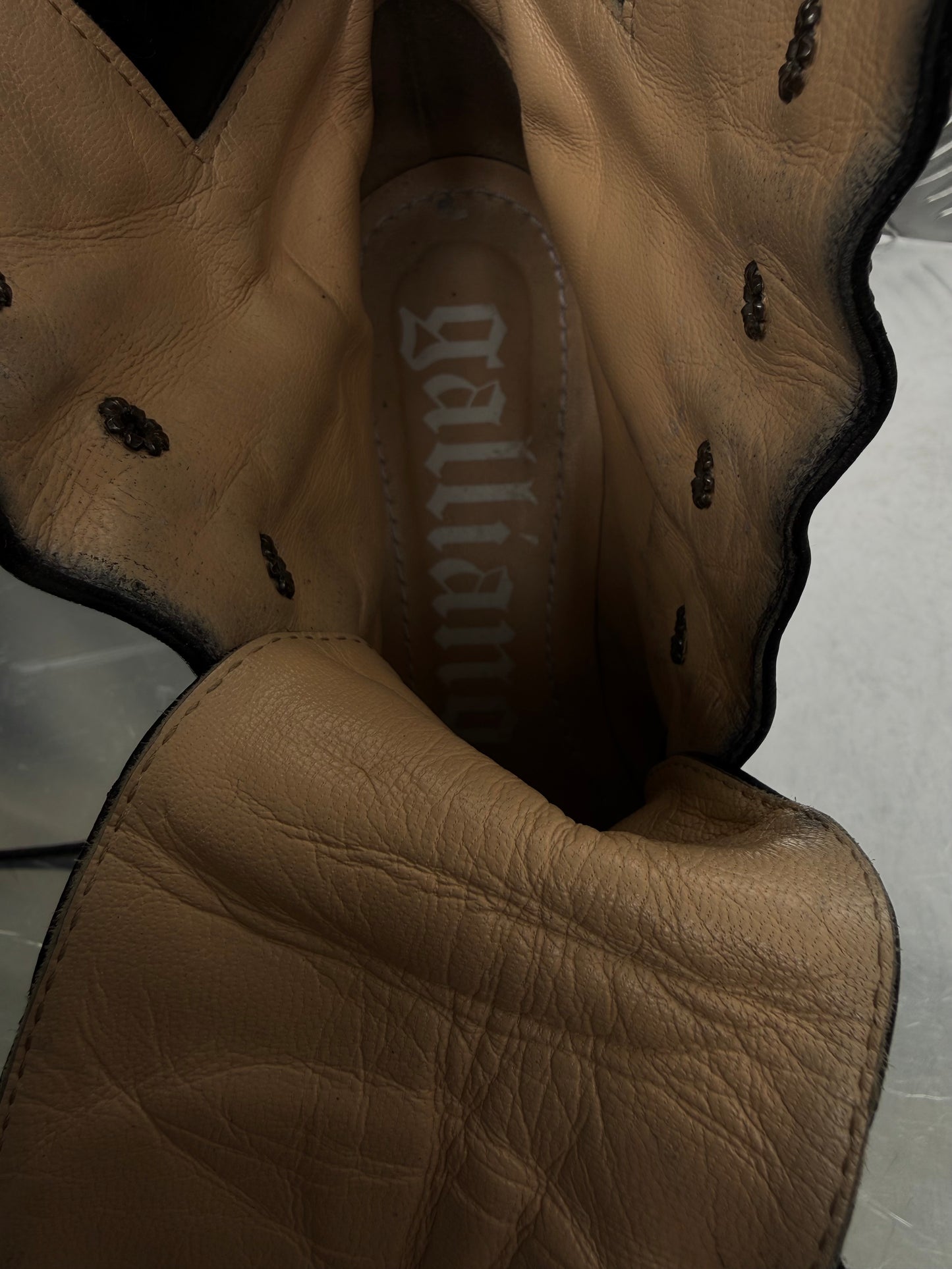 Vintage John Galliano leather boots TWINKLING GLOBAL
