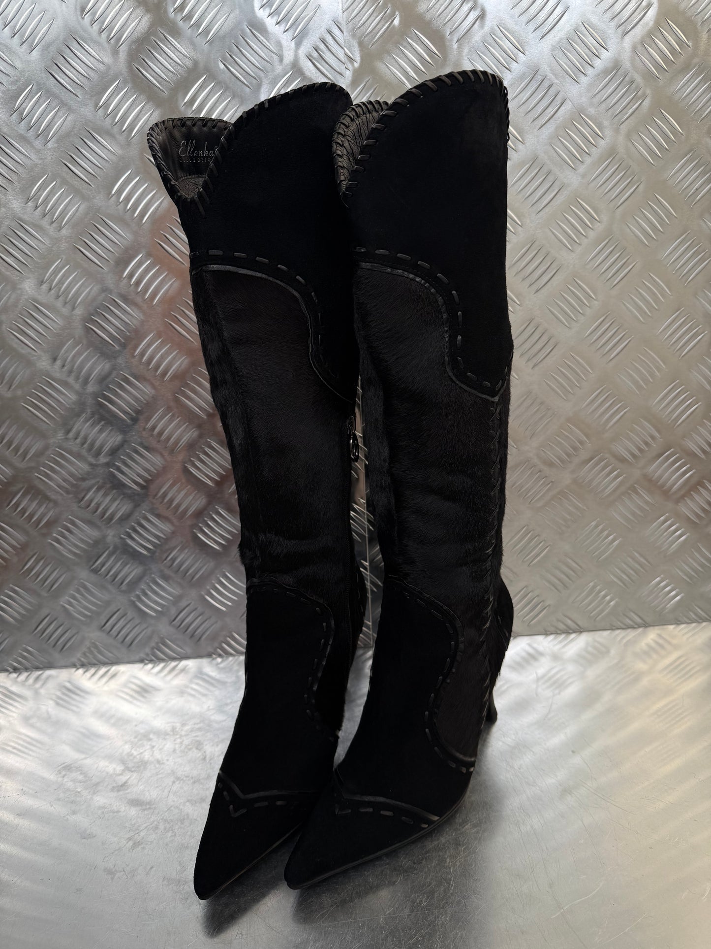 Vintage suede leather boots Twinkling Global