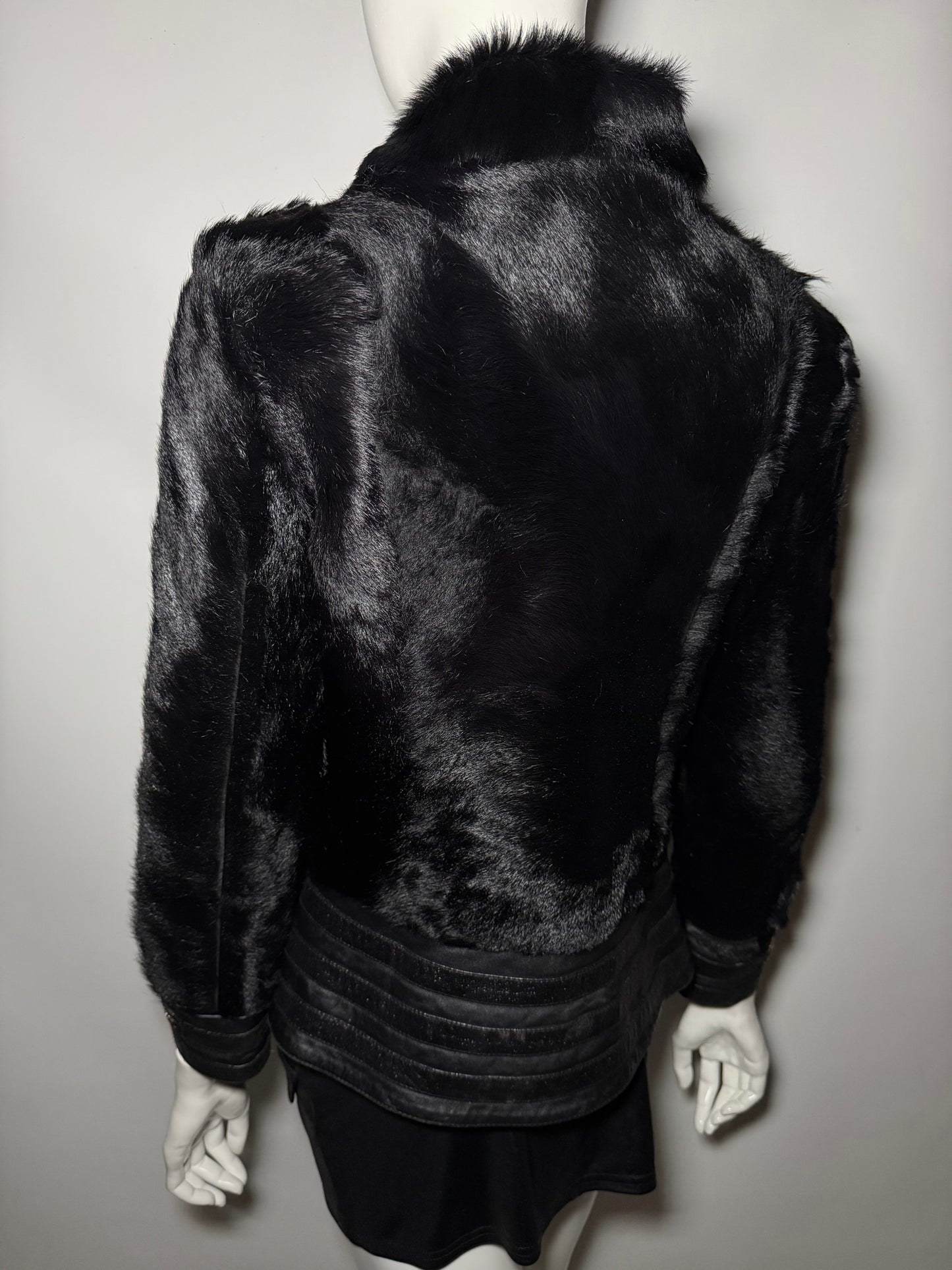 Vintage Black Leather Jacket TWINKLING GLOBAL