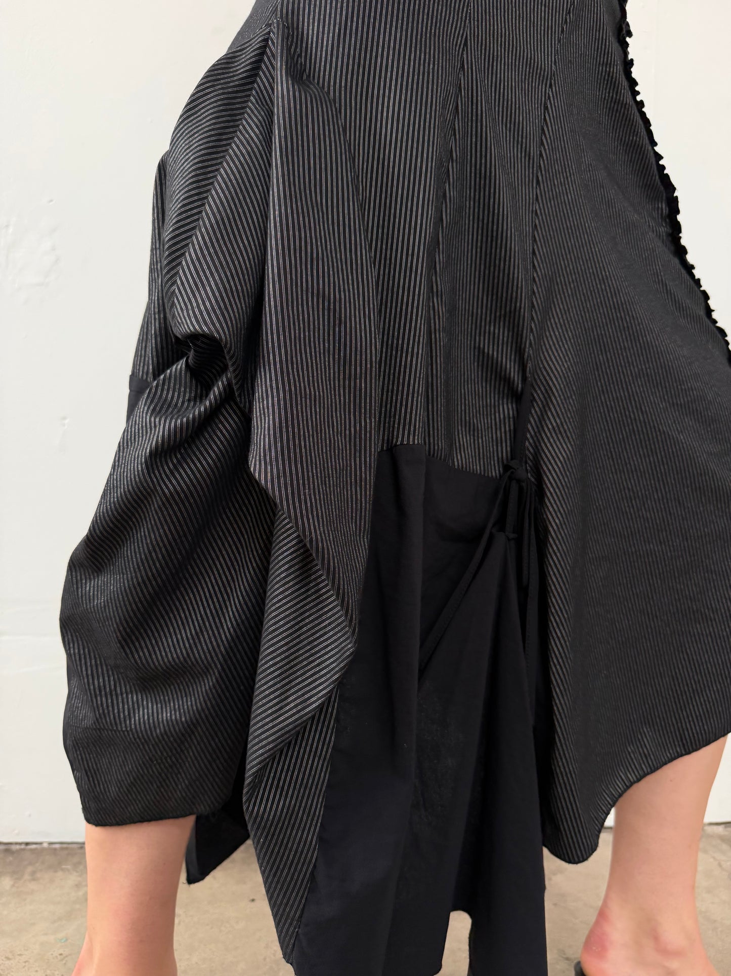 Pinstripe asymmetrical dress TWINKLING GLOBAL