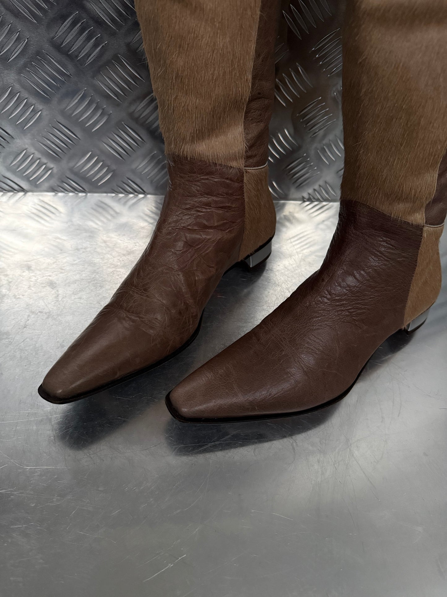 Vintage over-the-knee leather boots Andrea Lattanzi TWINKLING GLOBAL