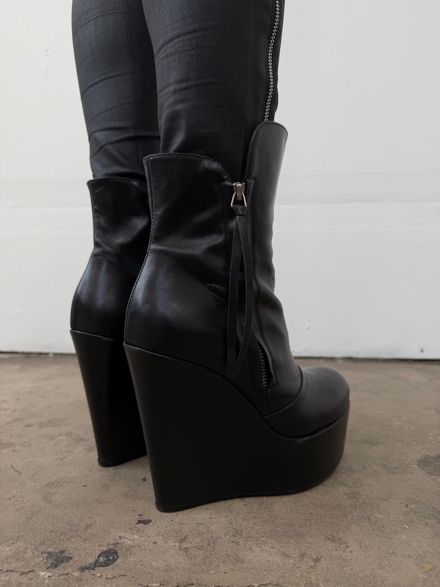 Bruno Bordese leather platform boots TWINKLING GLOBAL