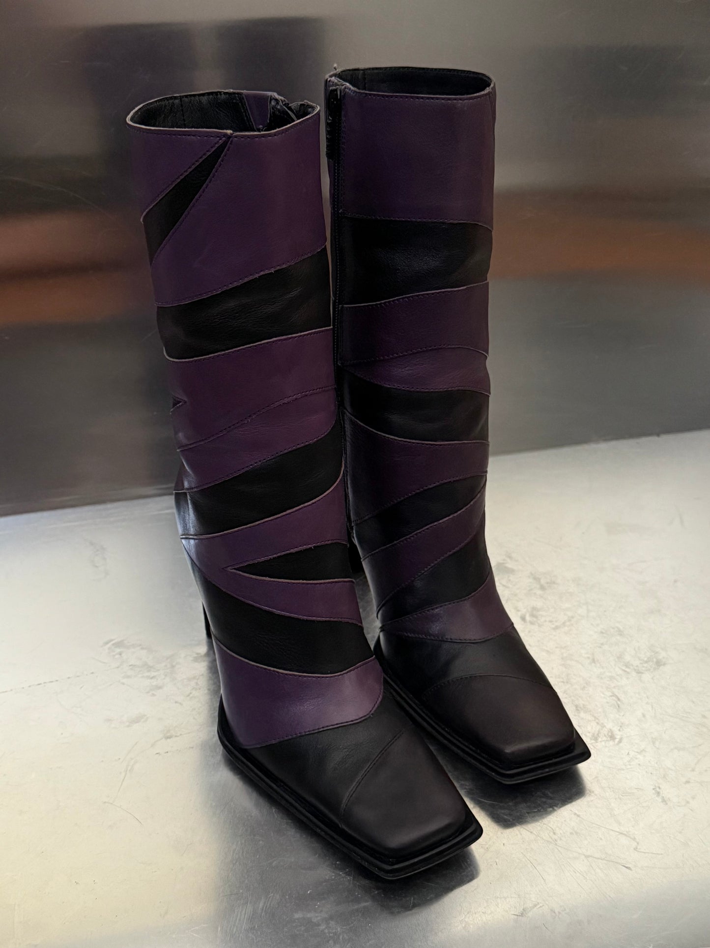 Vintage leather boots Bronx TWINKLING GLOBAL