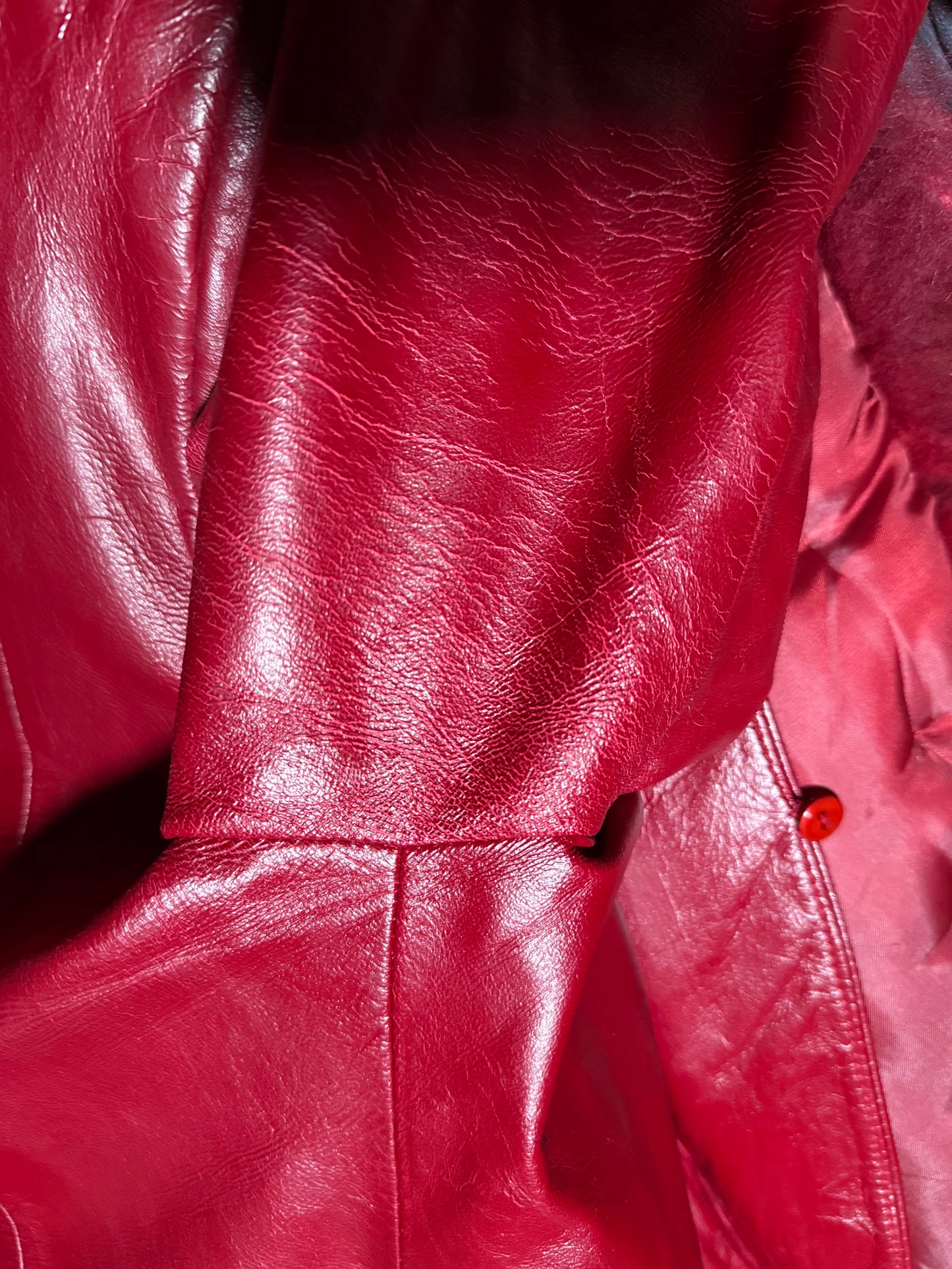 Vintage red leather jacket