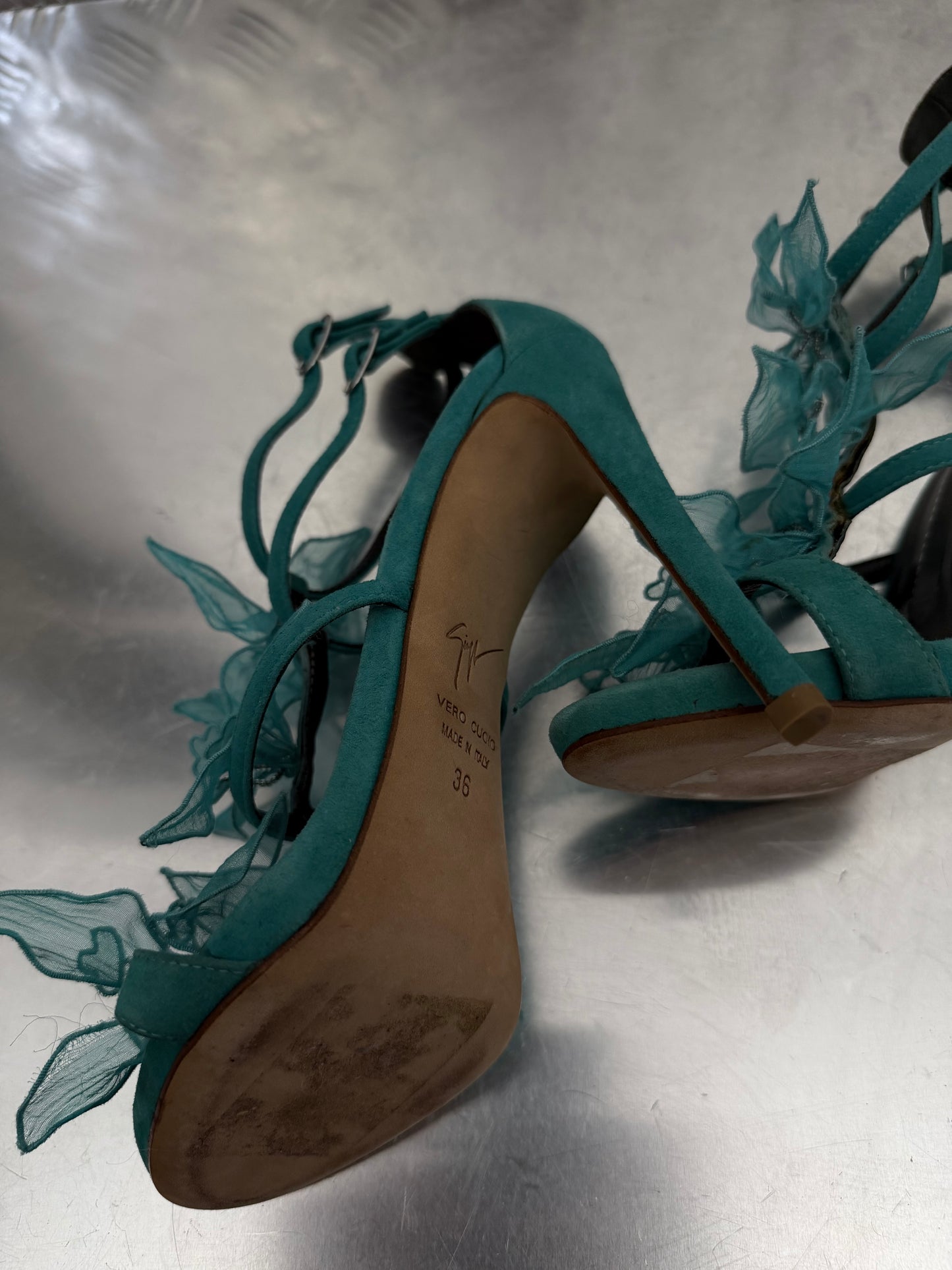 Vintage Giuseppe Zanotti floral heels TWINKLING GLOBAL