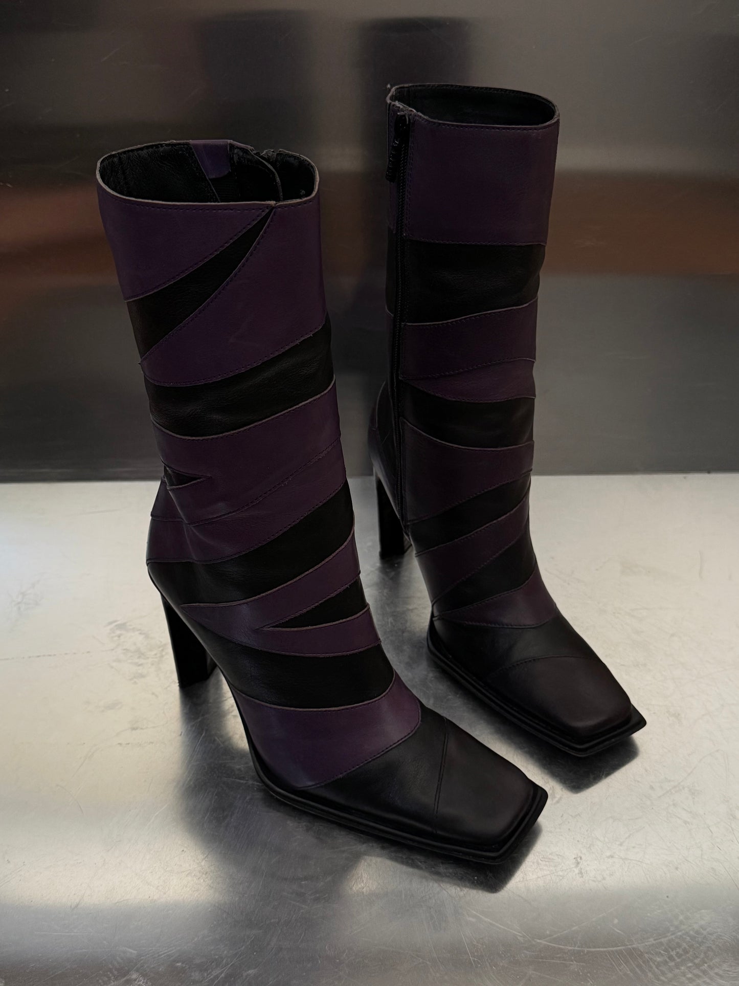 Vintage leather boots Bronx TWINKLING GLOBAL