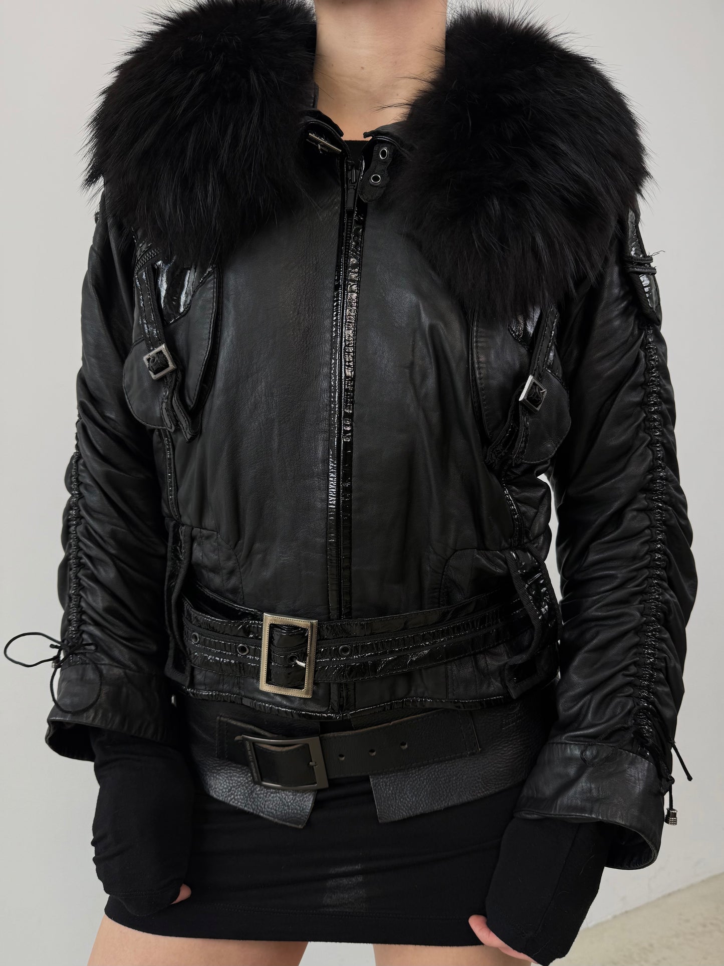 Vintage leather jacket TWINKLING GLOBAL