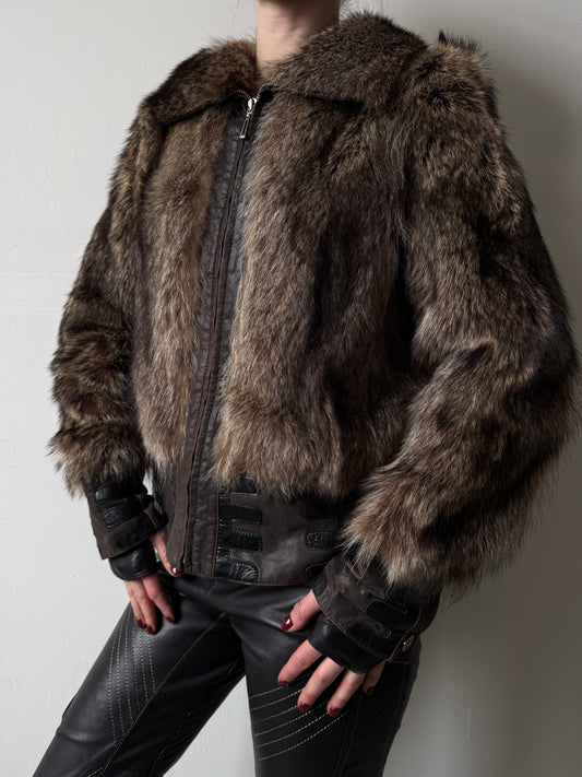 Vintage leather jacket TWINKLING GLOBAL