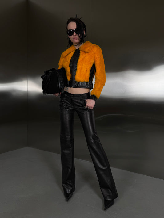 Vintage leather jacket TWINKLING GLOBAL