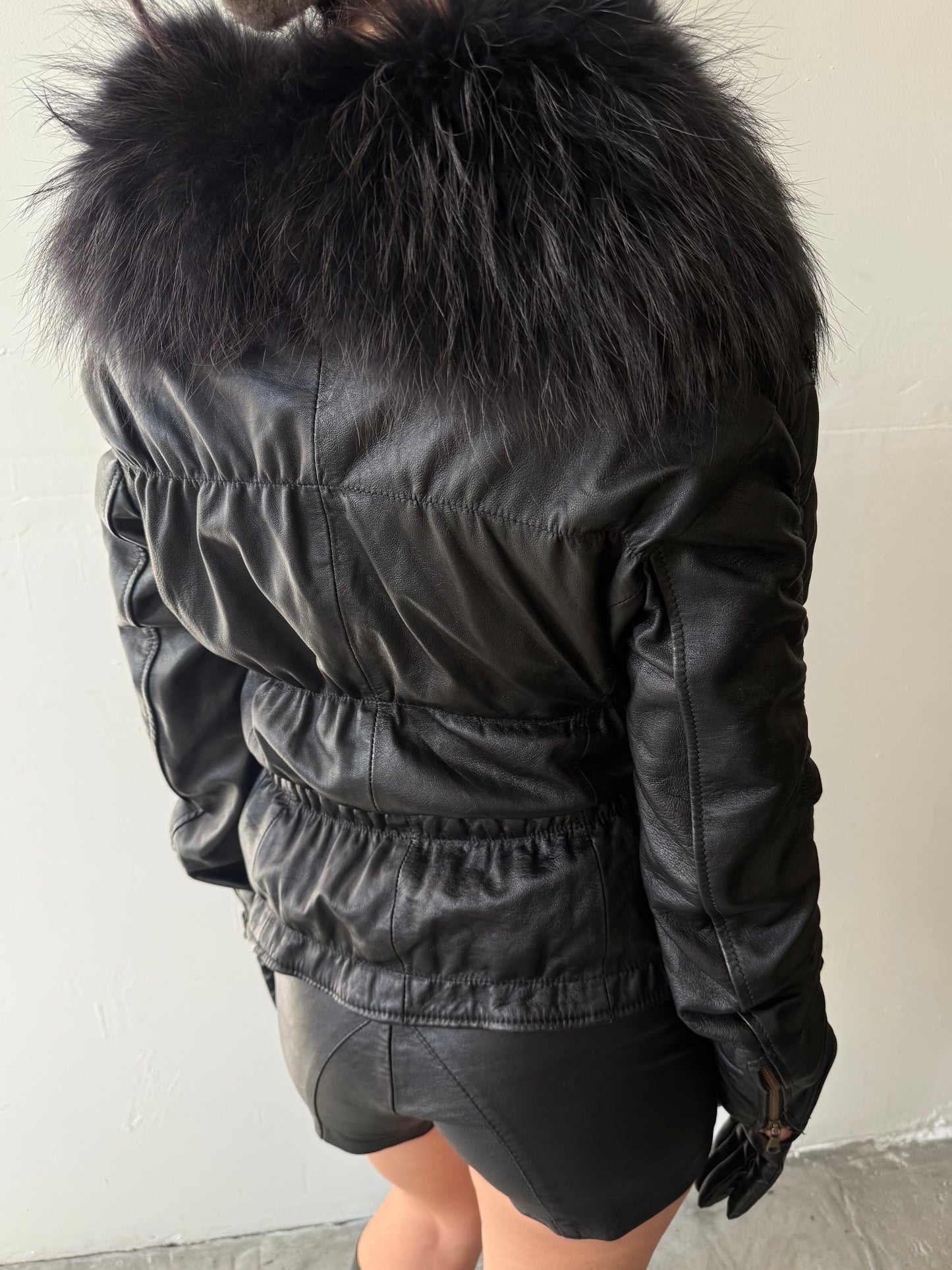Vintage leather jacket TWINKLING GLOBAL
