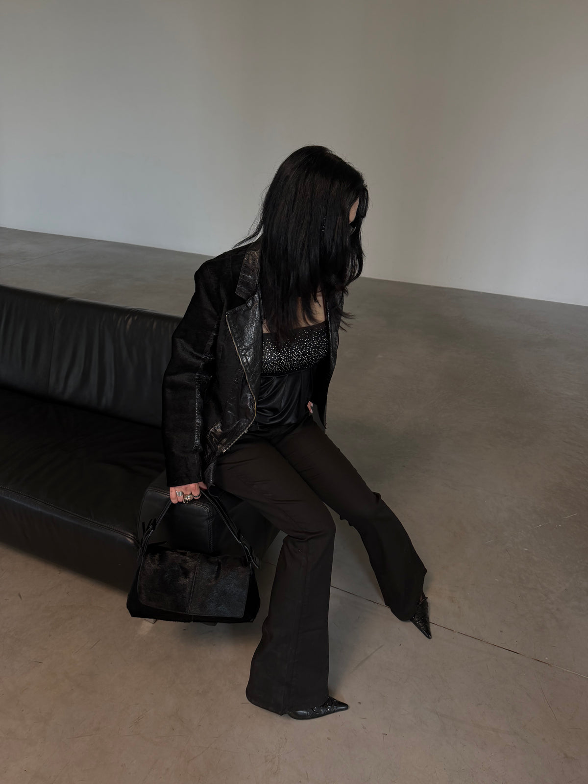 Vintage leather jacket TWINKLING GLOBAL