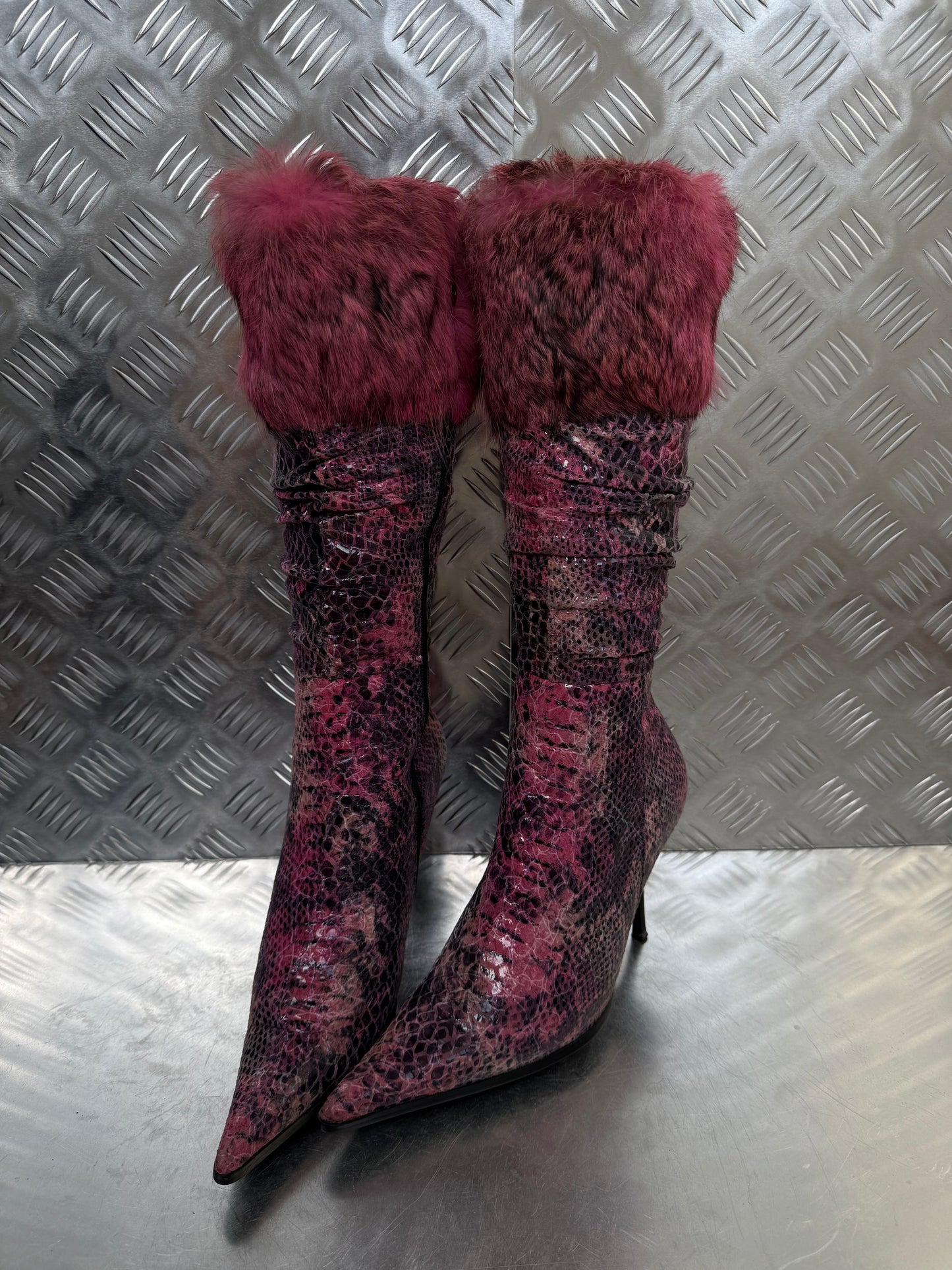 Vintage Italy leather boots Twinkling Global