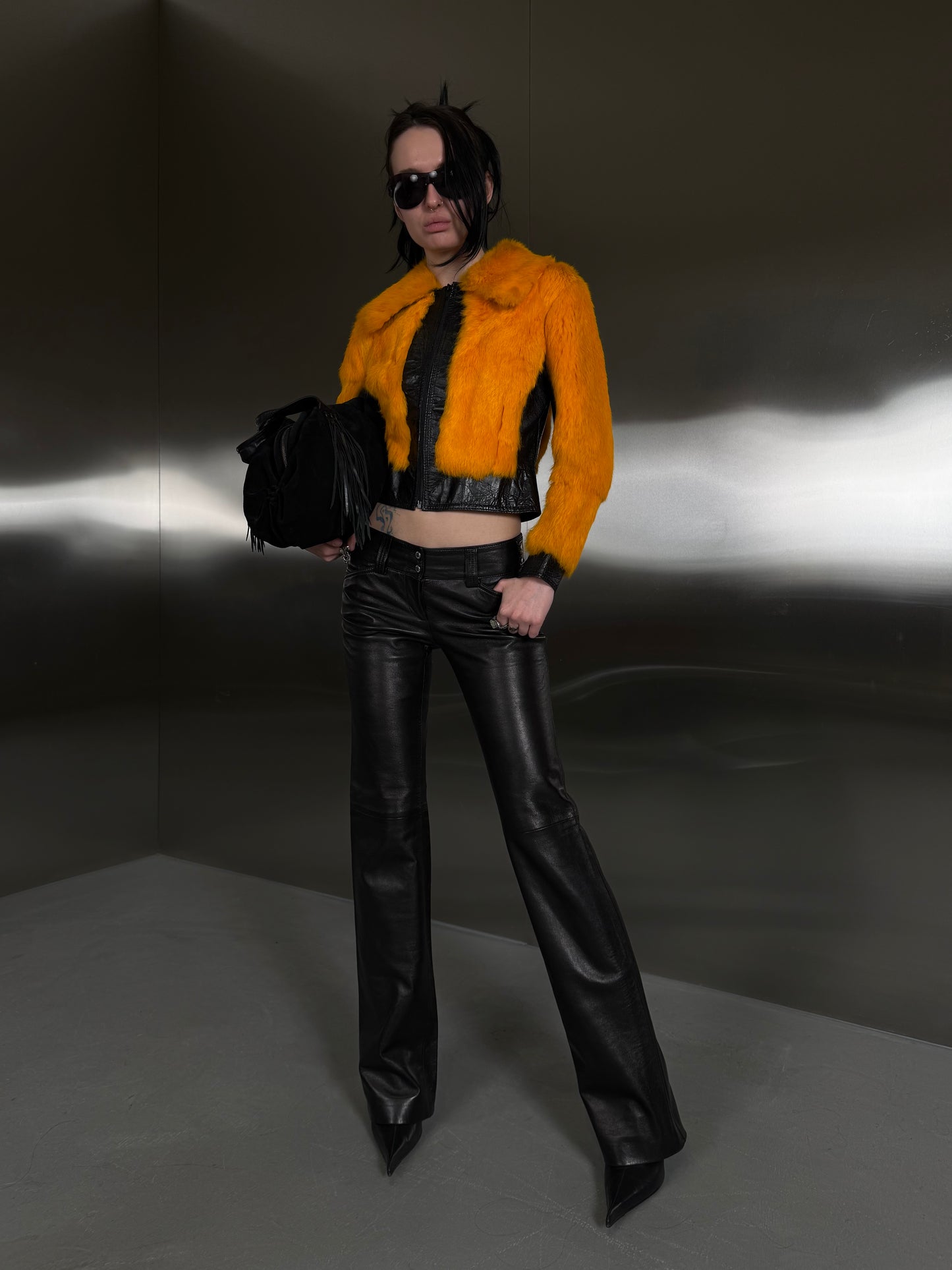 Dolce & Gabbana leather pants TWINKLING GLOBAL
