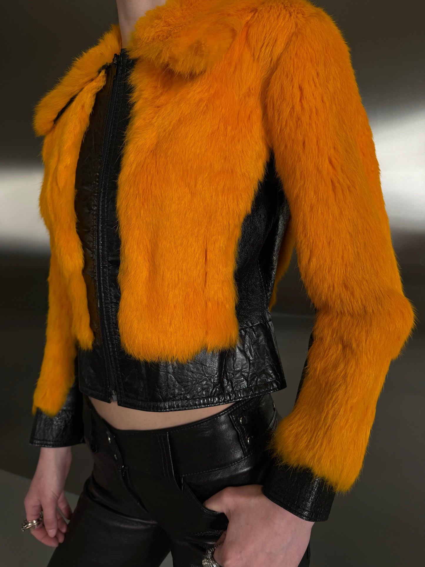 Vintage leather jacket TWINKLING GLOBAL