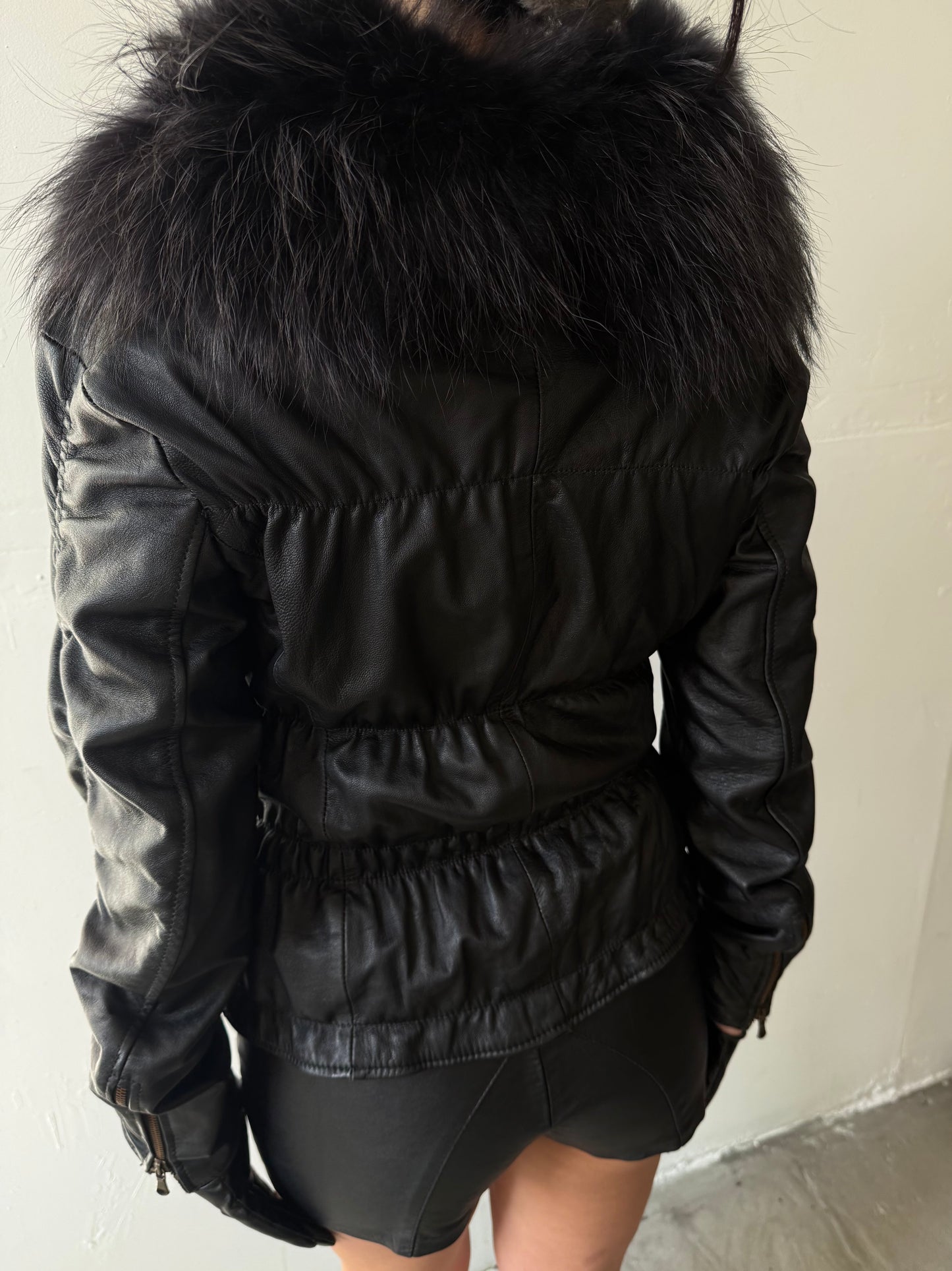 Vintage leather jacket TWINKLING GLOBAL