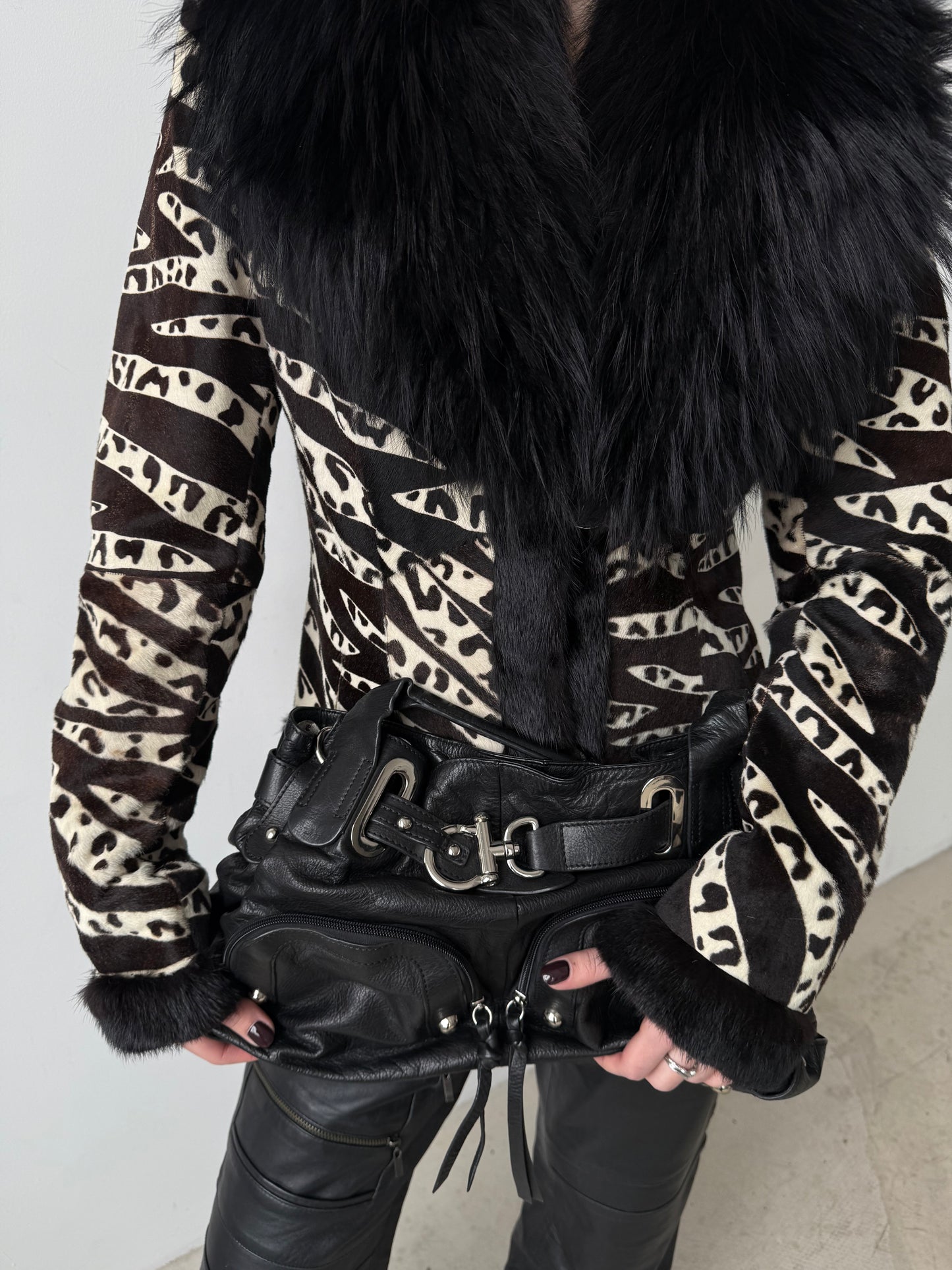 Vintage leather jacket TWINKLING GLOBAL