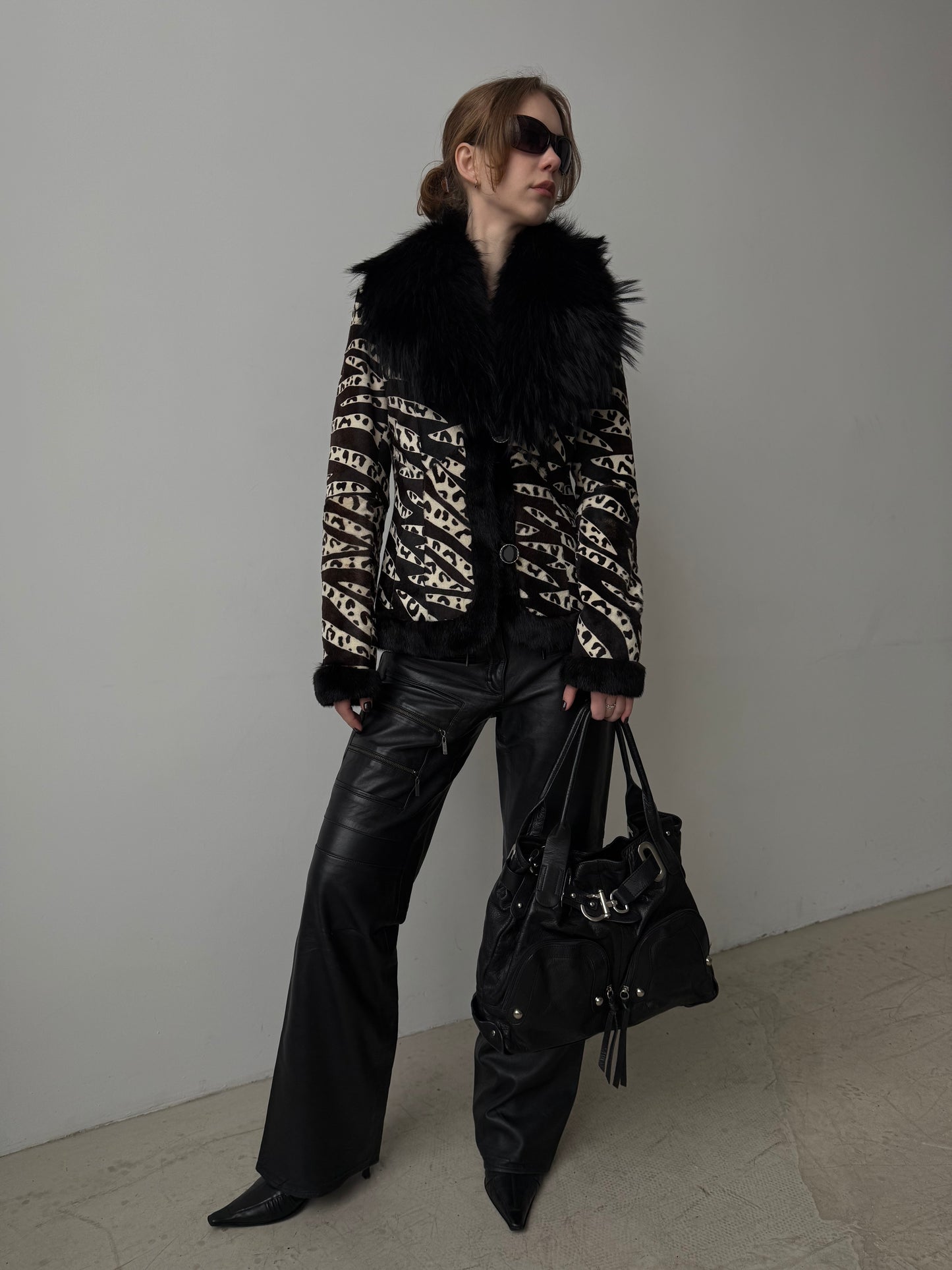 Vintage leather jacket TWINKLING GLOBAL