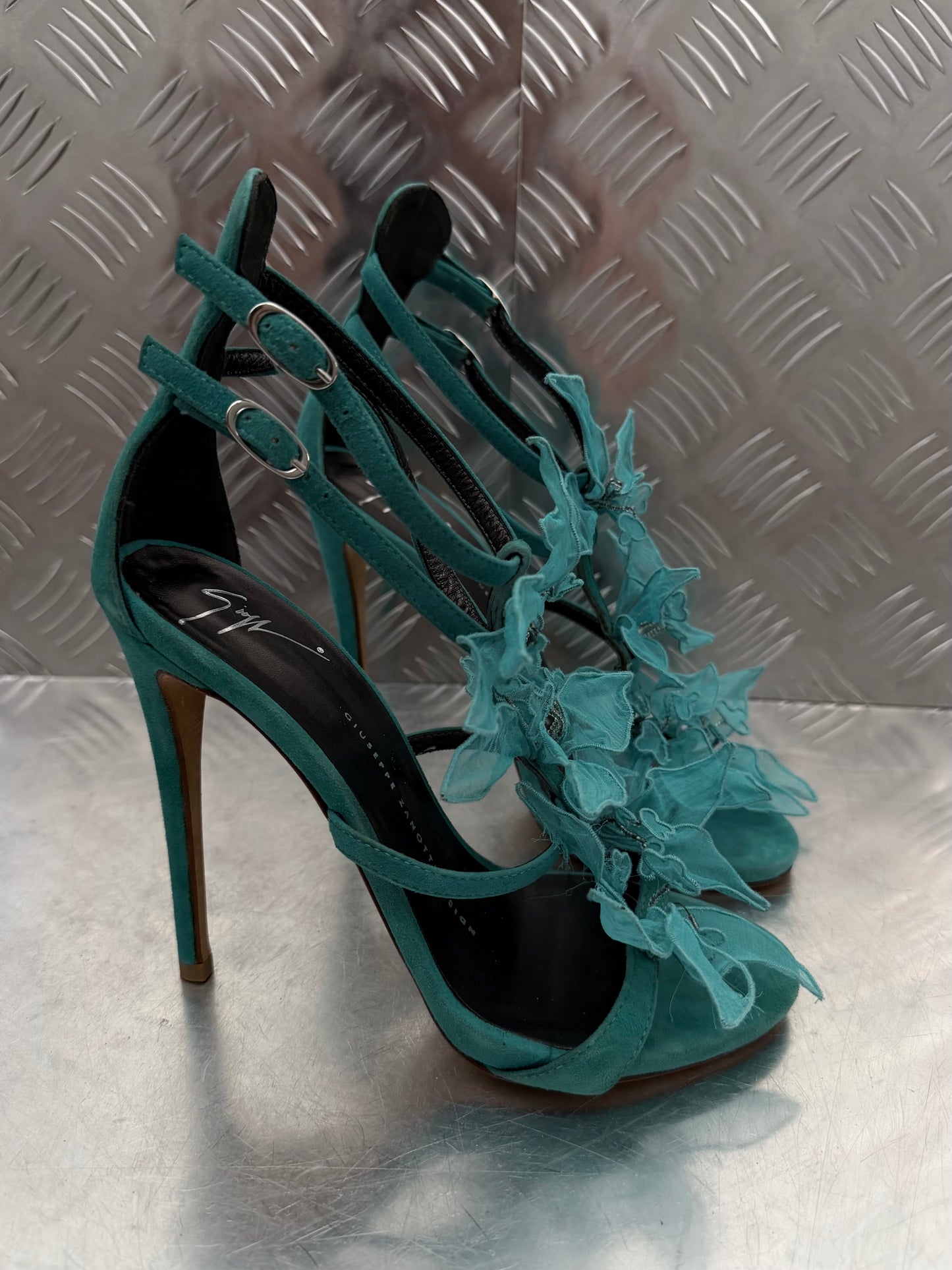 Vintage Giuseppe Zanotti floral heels TWINKLING GLOBAL