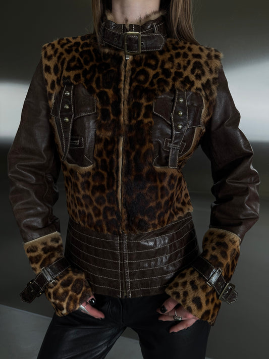 Vintage leather jacket TWINKLING GLOBAL