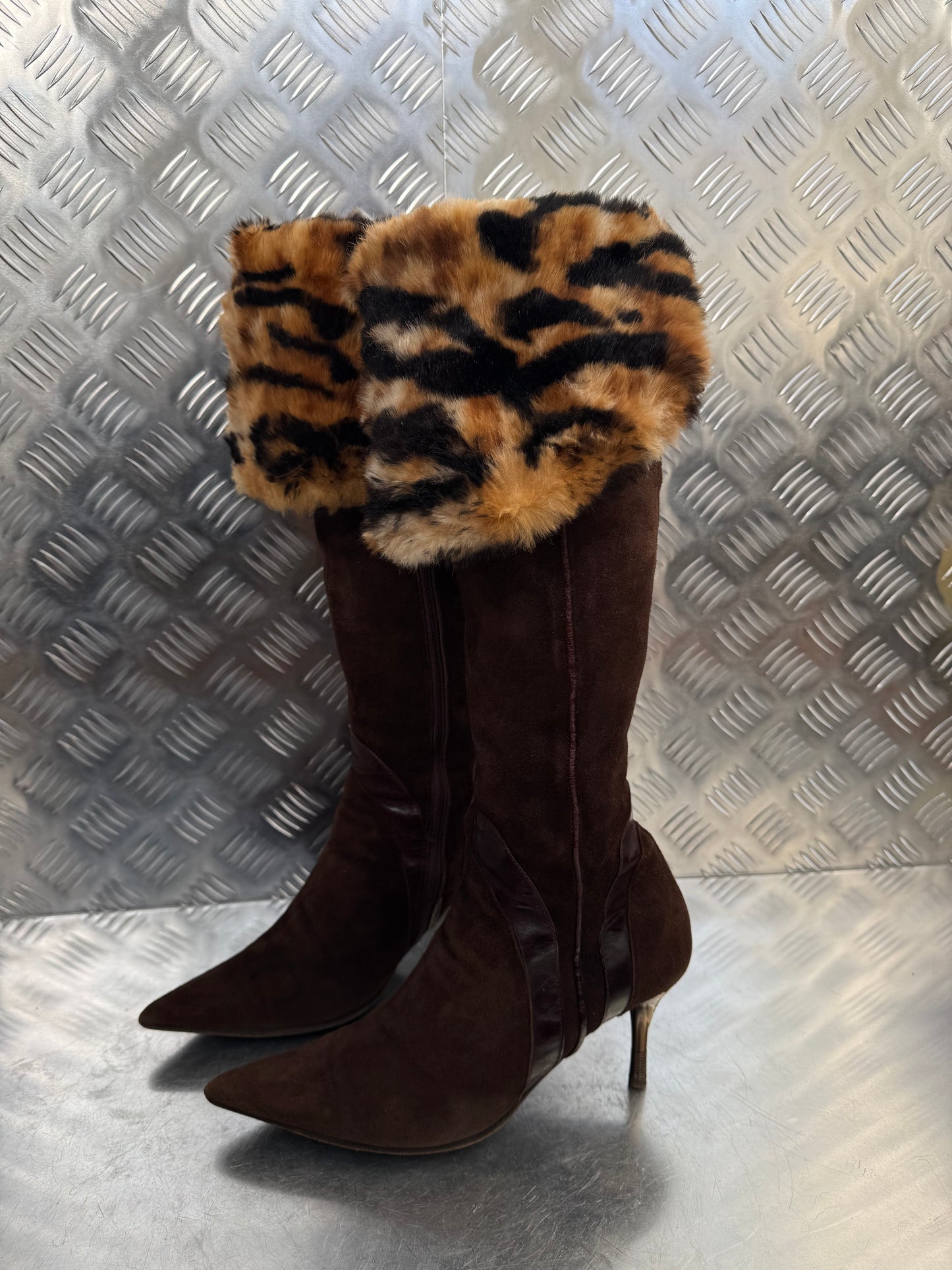 Vintage Italian suede leather boots TWINKLING GLOBAL