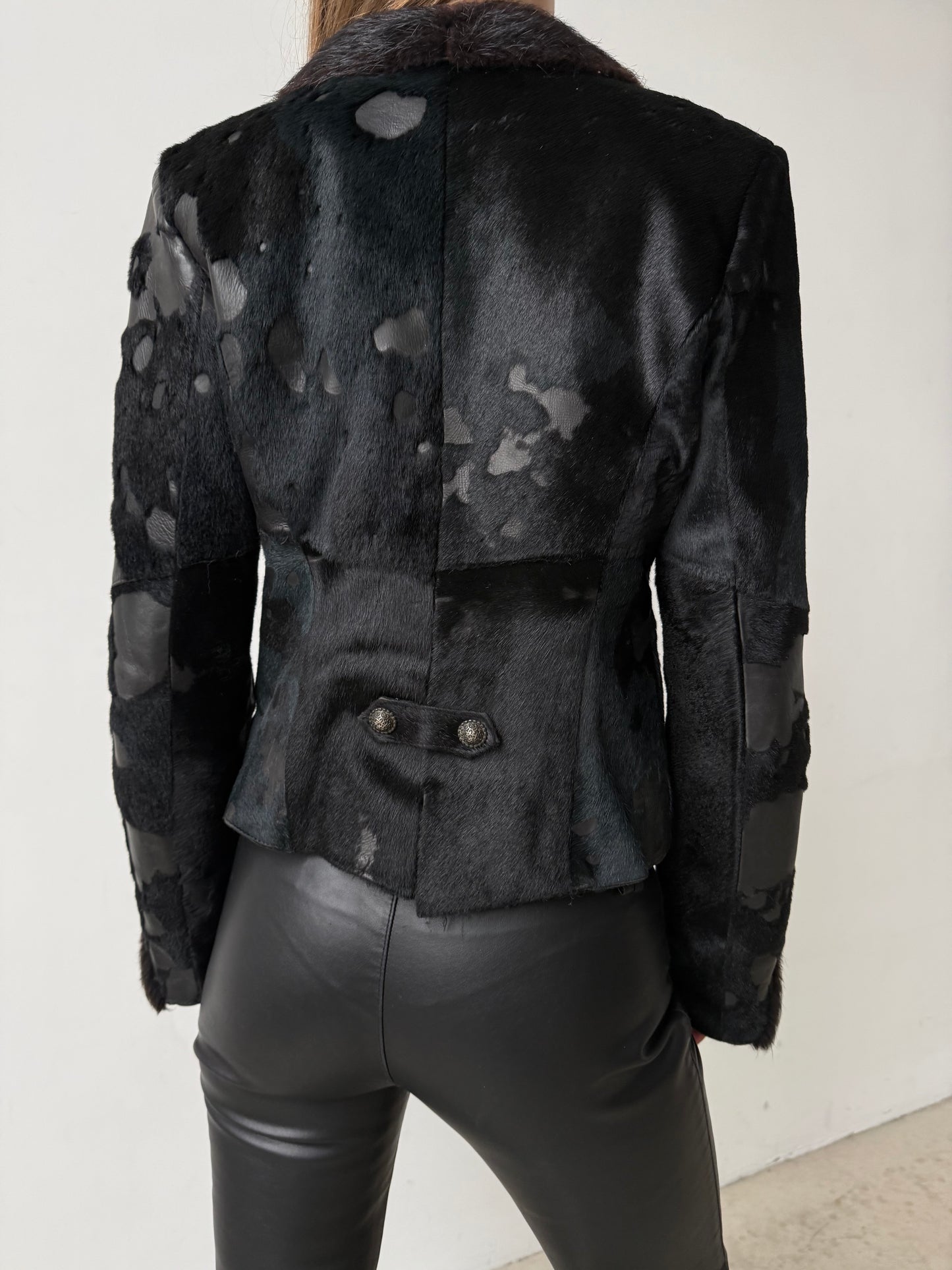 Vintage jacket black-blue mix TWINKLING GLOBAL