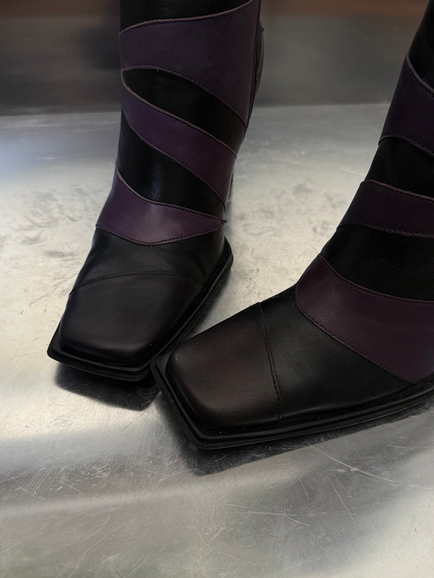 Vintage leather boots Bronx TWINKLING GLOBAL